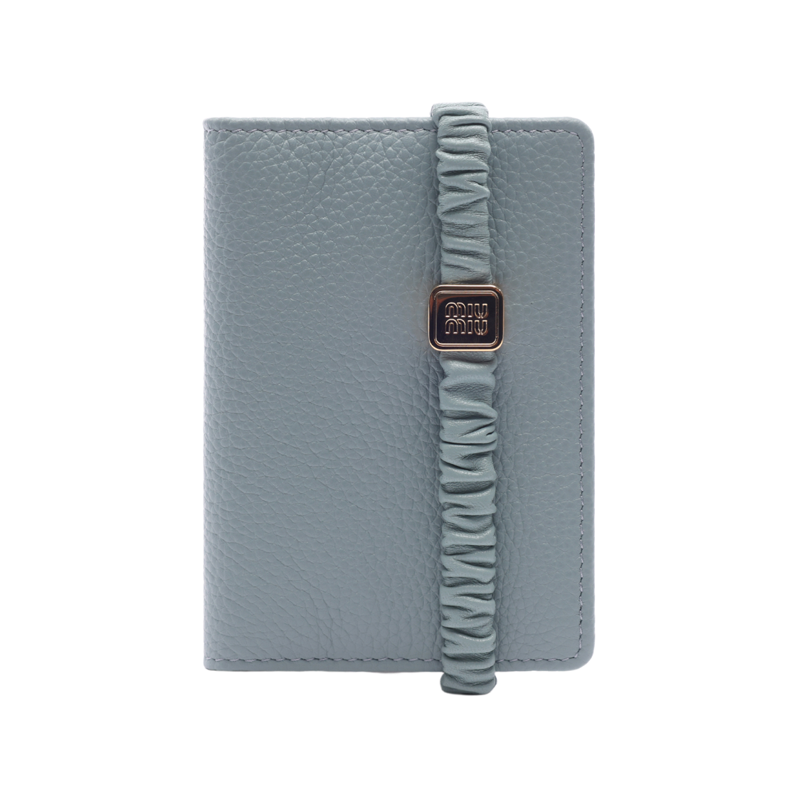 5MC103 2CSK F03WB 24F [25% 쿠폰] Miu Miu Logo Plaque Matelasse Effect Wallet Blue Beige