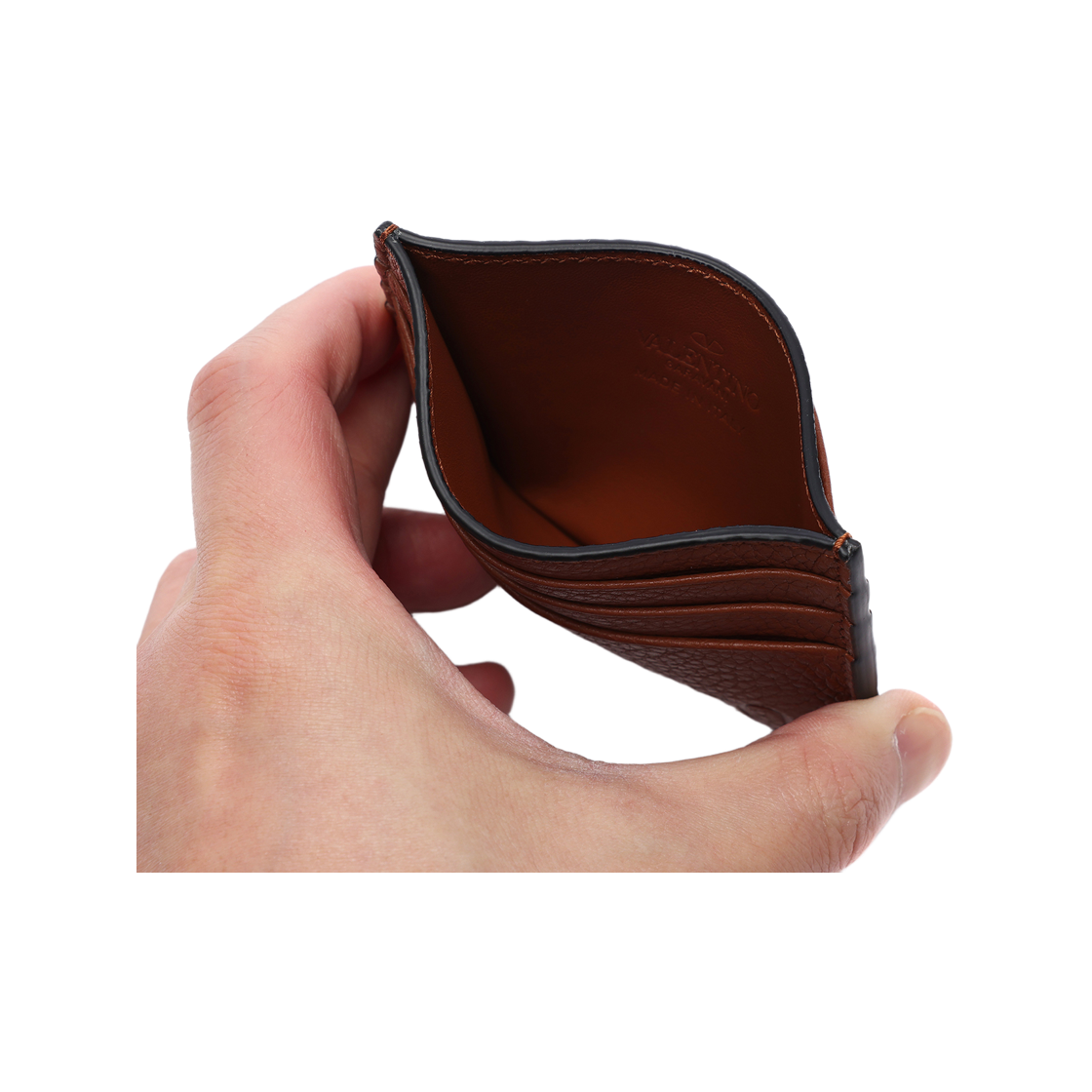 [25% 쿠폰] 발렌티노 가라바니 아이덴티티 카드 케이스 새들 브라운([25% 쿠폰] Valentino Garavani Identity Card Case Saddle Brown) - 6