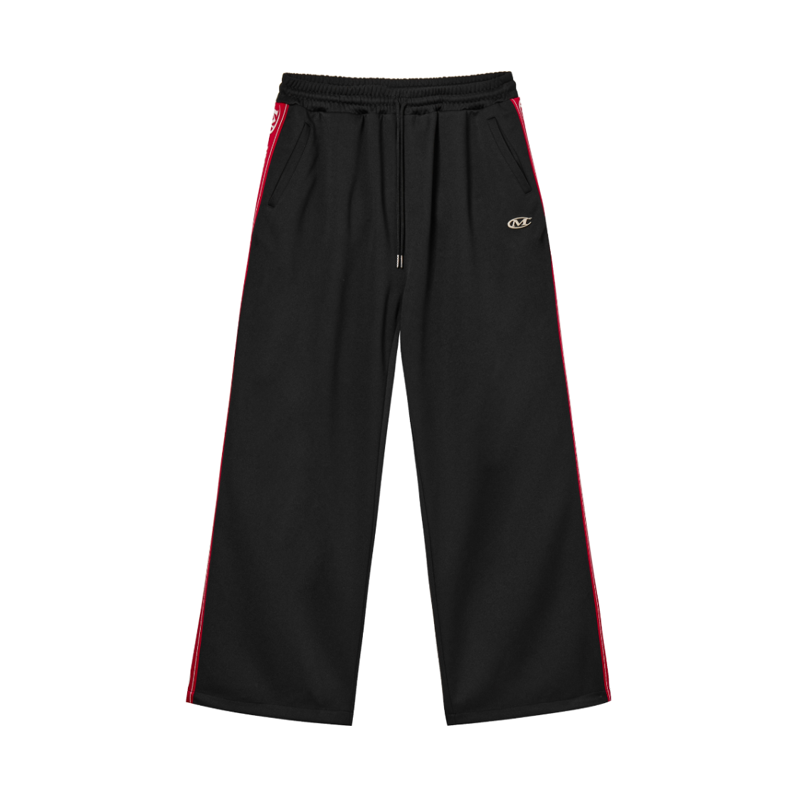 25FMP-1703BK MIHAK Lettering Tape Track Pants Black