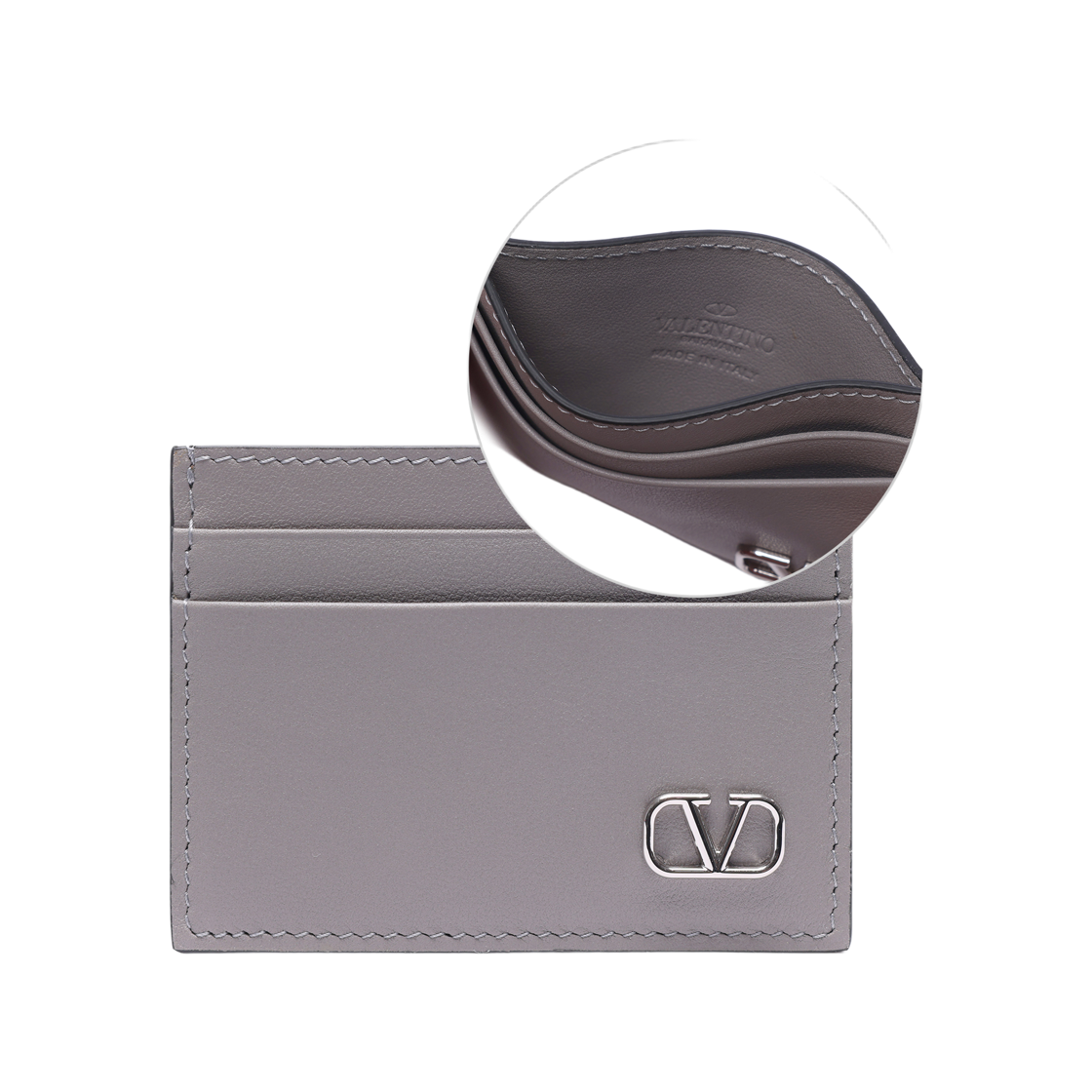 [25% 쿠폰] 발렌티노 브이로고 카드 홀더 펄 그레이([25% 쿠폰] Valentino Vlogo Card Holder Pearl Grey) - 2