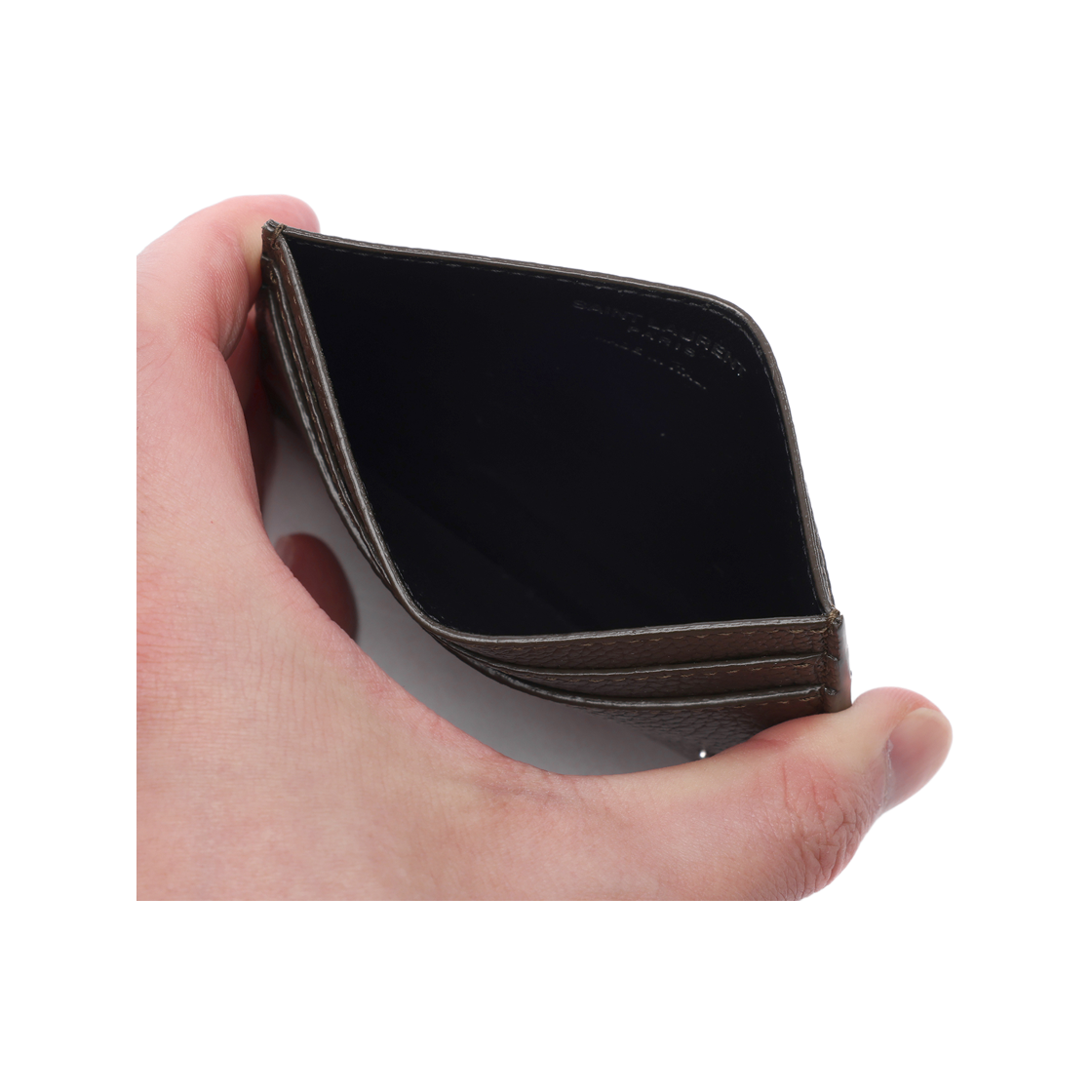 [25% 쿠폰] 생로랑 타이니 카산드라 카드 케이스 그레인 레더 다크 카키([25% 쿠폰] Saint Laurent Tiny Cassandre Card Case in Grained Leather Dark Khaki) - 6