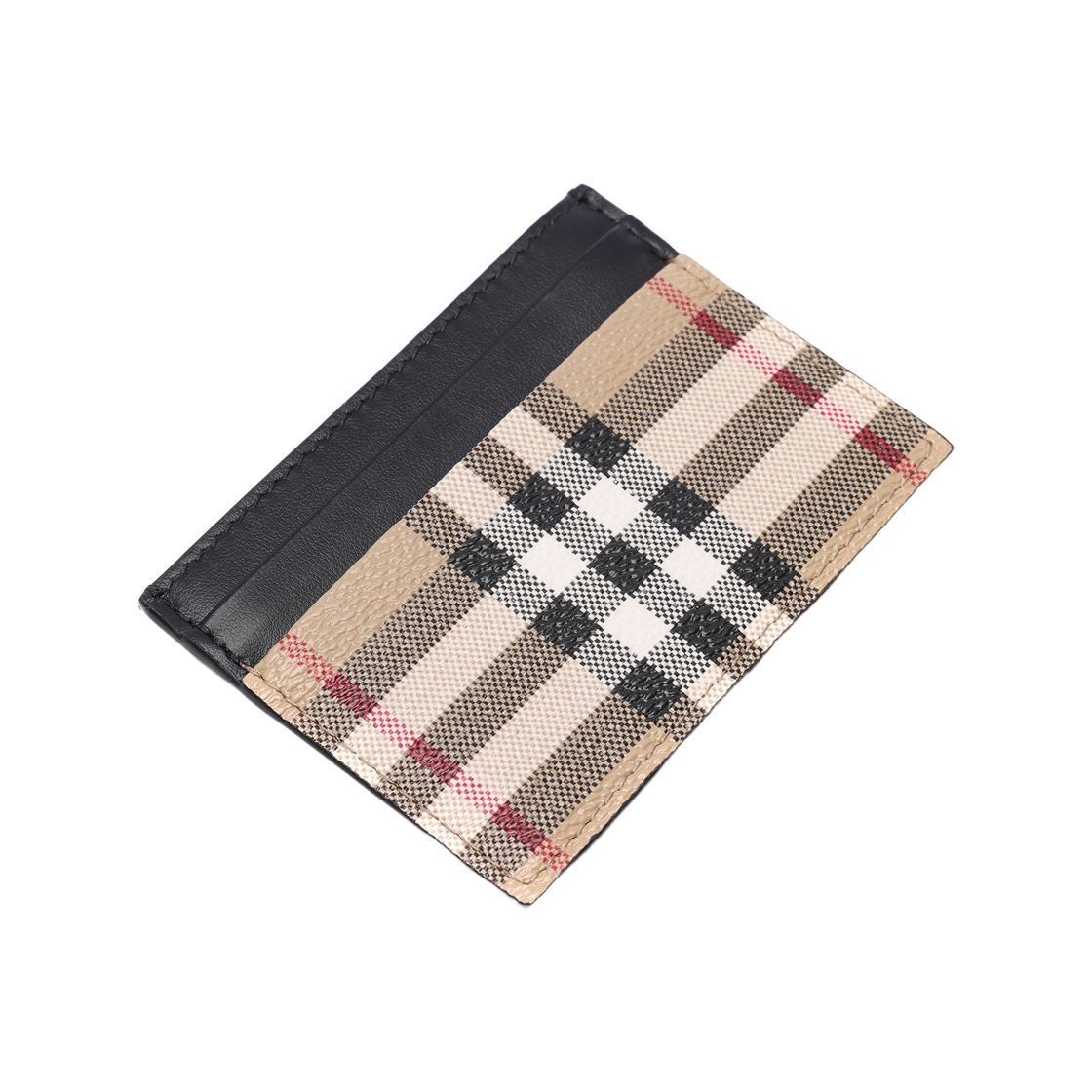 [25% 쿠폰] 버버리 체크 앤 레더 카드 케이스 아카이브 베이지([25% 쿠폰] Burberry Check and Leather Card Case Archive Beige) - 5