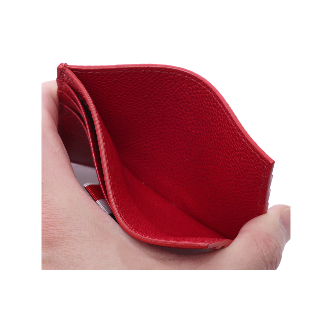 [25% 쿠폰] 톰브라운 페블 그레인 카드 홀더 레드([25% 쿠폰] Thom Browne Pebble Grain Card Holder Red) - 6
