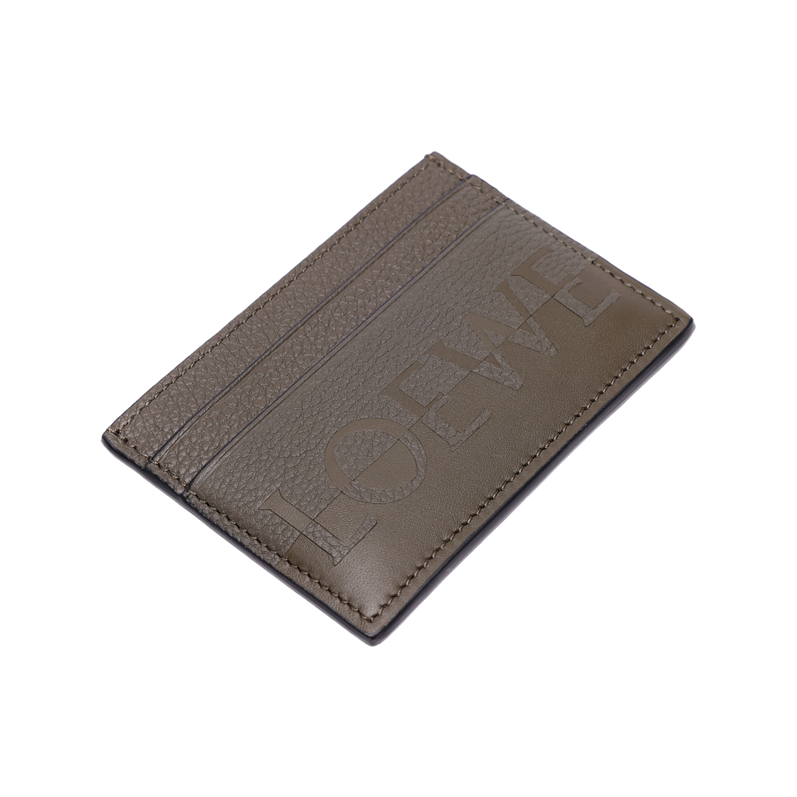 [25% 쿠폰] 로에베 시그니쳐 플레인 카프스킨 카드 홀더 카키 그린 오렌지([25% 쿠폰] Loewe Signature Plain Card Holder in Calfskin Khaki Green Orange) - 5
