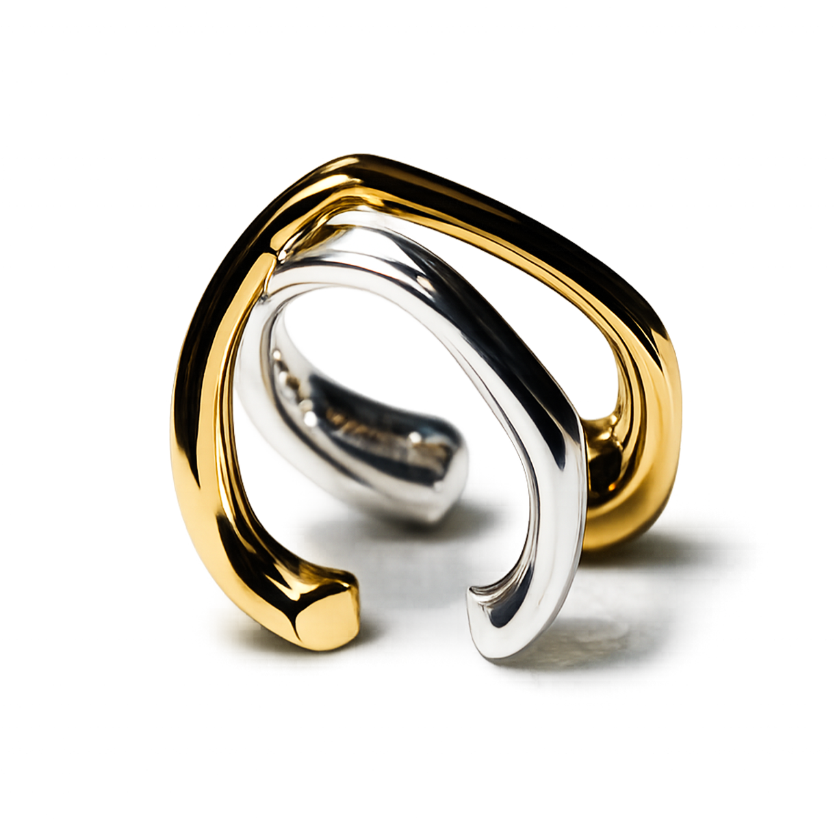 휴스타드 262 하트 트위스트 콤보 이어커프(HUSTAD 262 Heart Twist Combo Earcuff) - 2