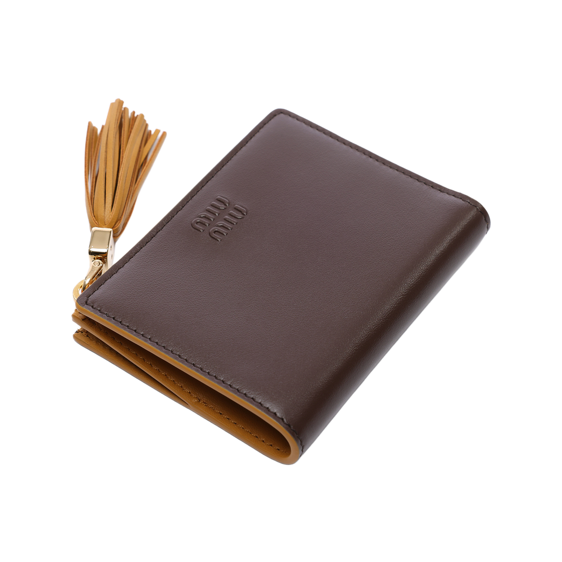 [25% 쿠폰] 미우 미우 스몰 레더 월렛 브라이어우드 위스키([25% 쿠폰] Miu Miu Small Leather Wallet Briarwood Whisky) - 5
