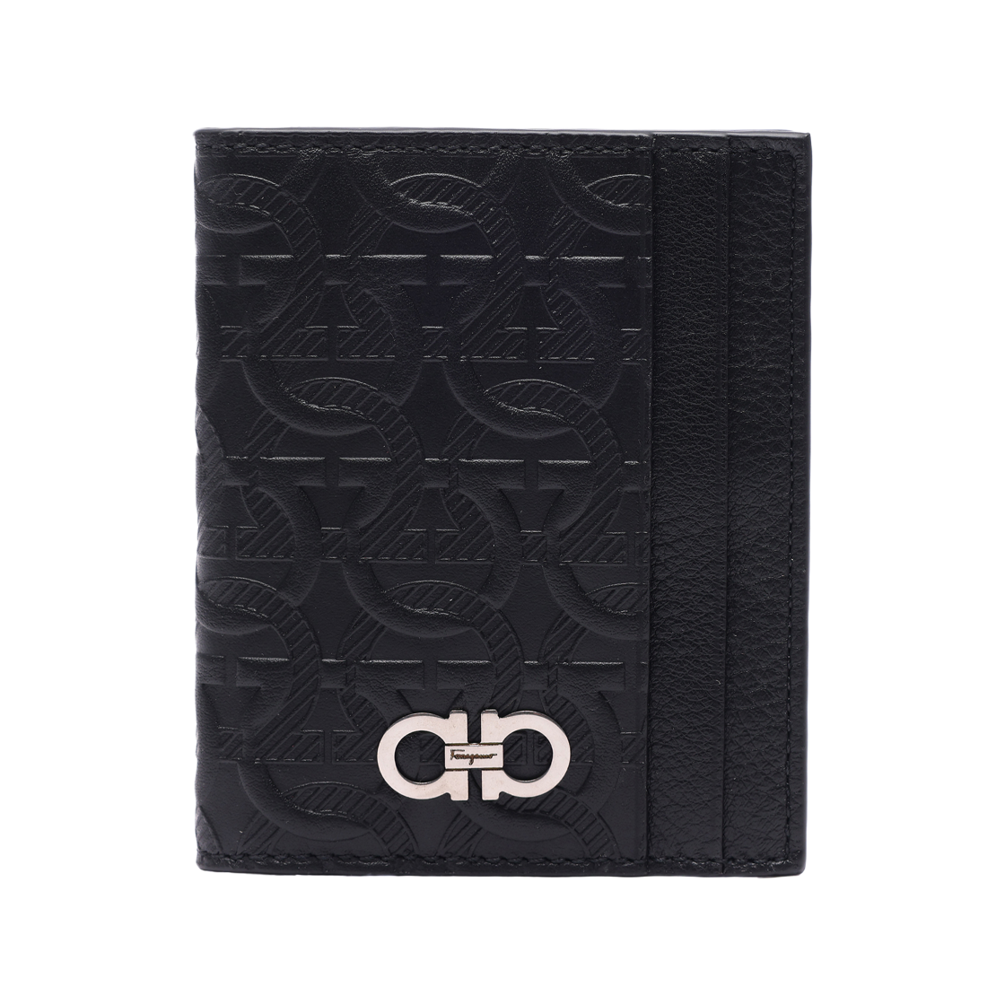 66_0996_753599_22F [25% 쿠폰] Ferragamo Gancini Pattern Credit Card Holder Black