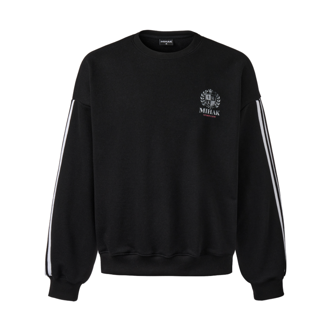 26SMMT-1400BK MIHAK Ivy League Track Line Sweatshirt Black