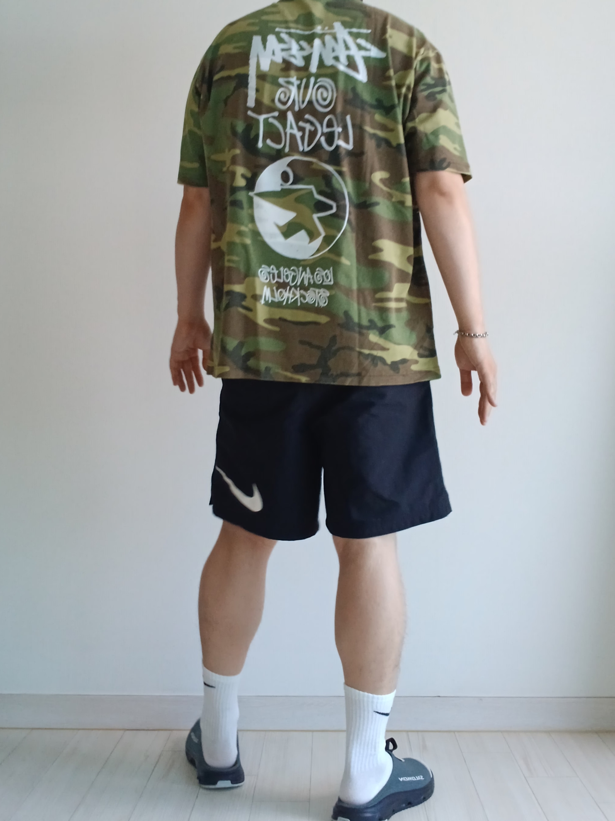 Peaceminusone x Toy Story The First Fan Cap 01 Dark Grey, Stussy x Our Legacy Work Shop Surfman Pigment Dyed T-Shirt Camo 착용 스타일 - 8