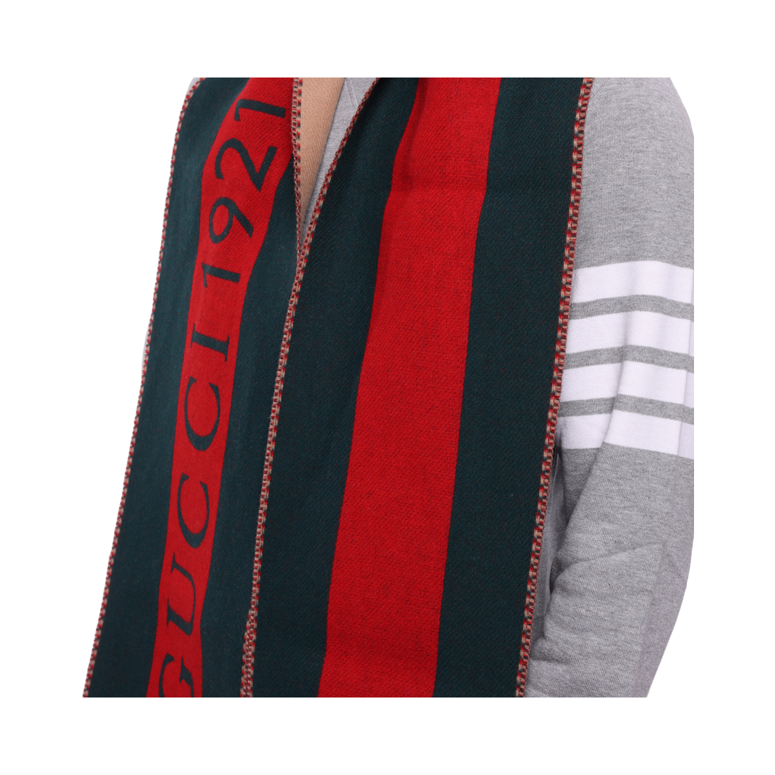 [25% 쿠폰] 구찌 웹 자카드 울 스카프 그린 레드 웹([25% 쿠폰] Gucci Web Jacquard Wool Scarf Green Red Web) - 4