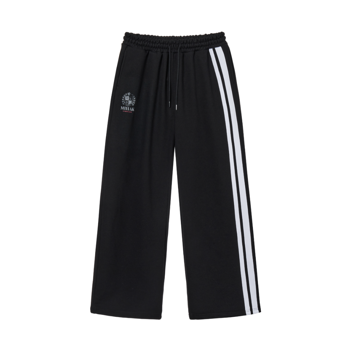 26SMP-1701BK MIHAK Ivy League Track Line Wide Pants Black