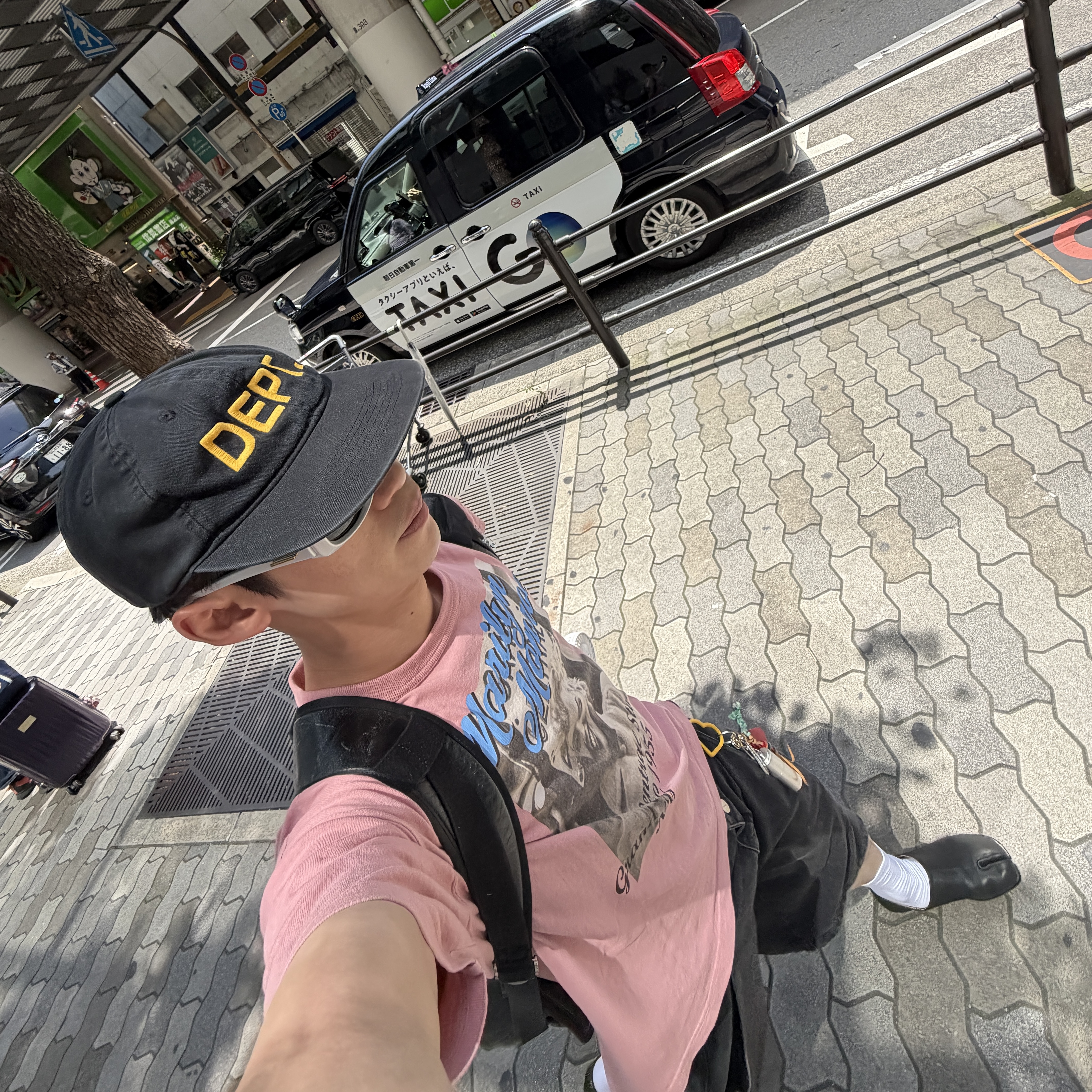 Supreme Waxed Ripstop Camp Cap Light Pink - 24FW, Supreme Greek S/S Top Aqua - 26SS 착용 스타일 - 3