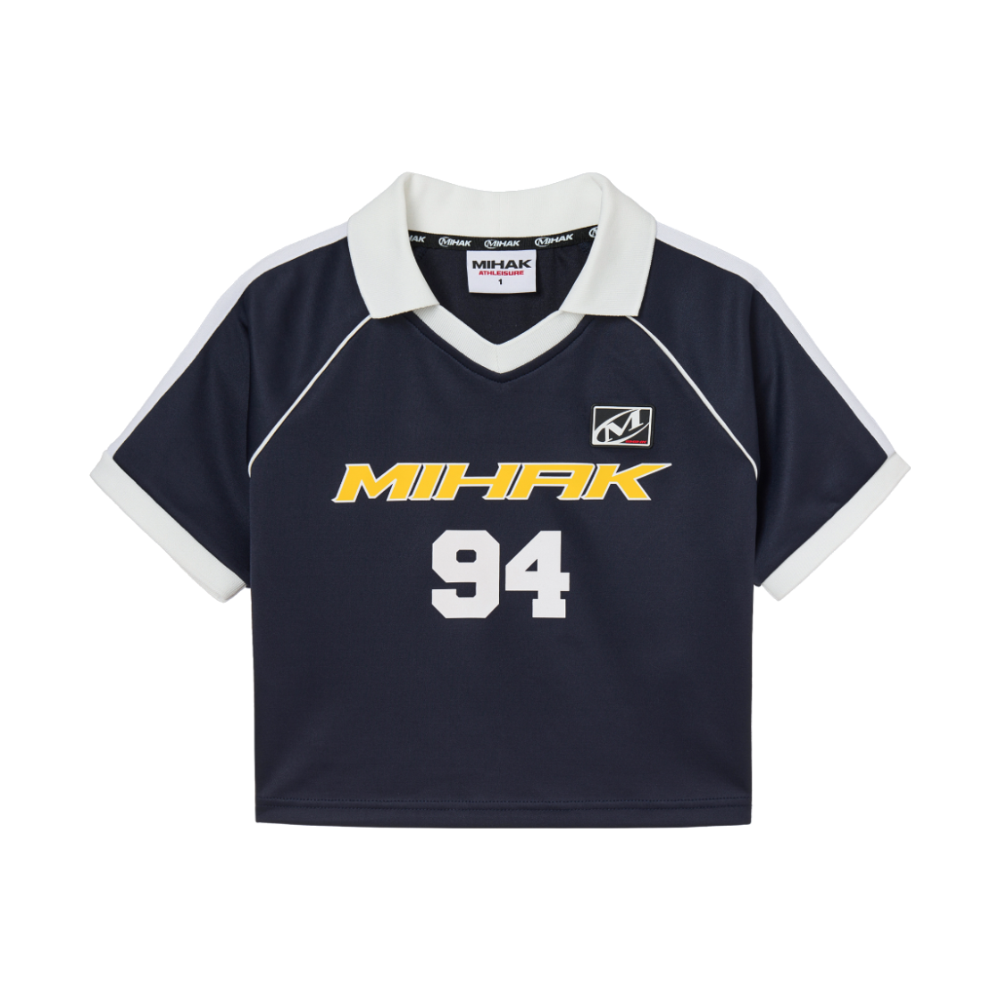25SMWT-2205NV MIHAK 94 Football Crop Jersey T-shirt Navy