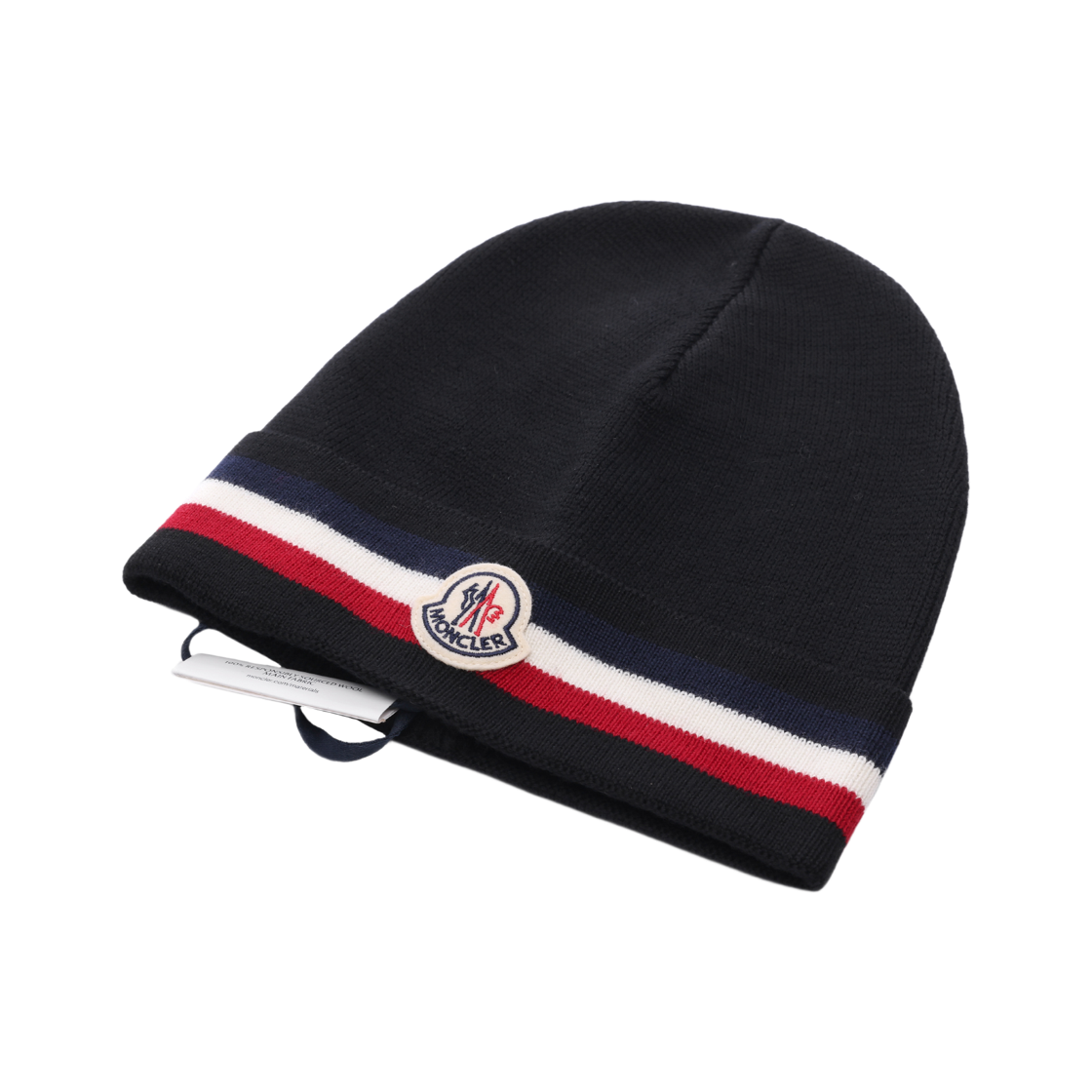 3B00076 A9575 999 25F [25% 쿠폰] Moncler Tricolor Wool Beanie Black - 25FW