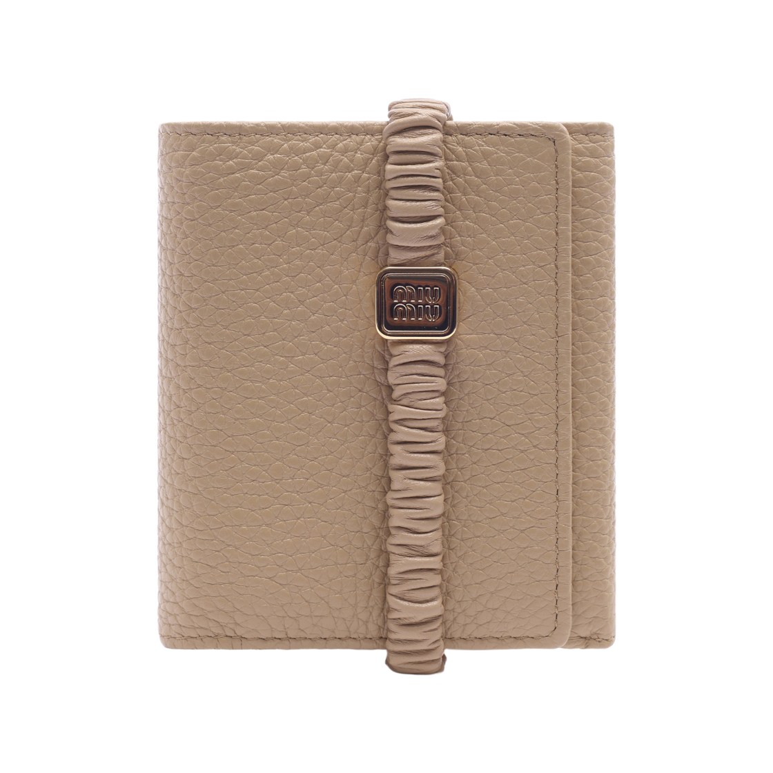 5MH051 2CSK F03WC 24F [25% 쿠폰] Miu Miu Logo Loop Wallet Beige Mint