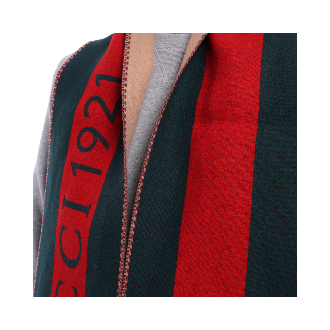 [25% 쿠폰] 구찌 웹 자카드 울 스카프 그린 레드 웹([25% 쿠폰] Gucci Web Jacquard Wool Scarf Green Red Web) - 3