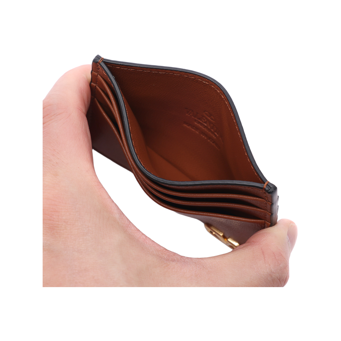 [25% 쿠폰] 발렌티노 브이로고 시그니쳐 카드 홀더 새들 브라운([25% 쿠폰] Valentino Vlogo Signature Card Holder Saddle Brown) - 6