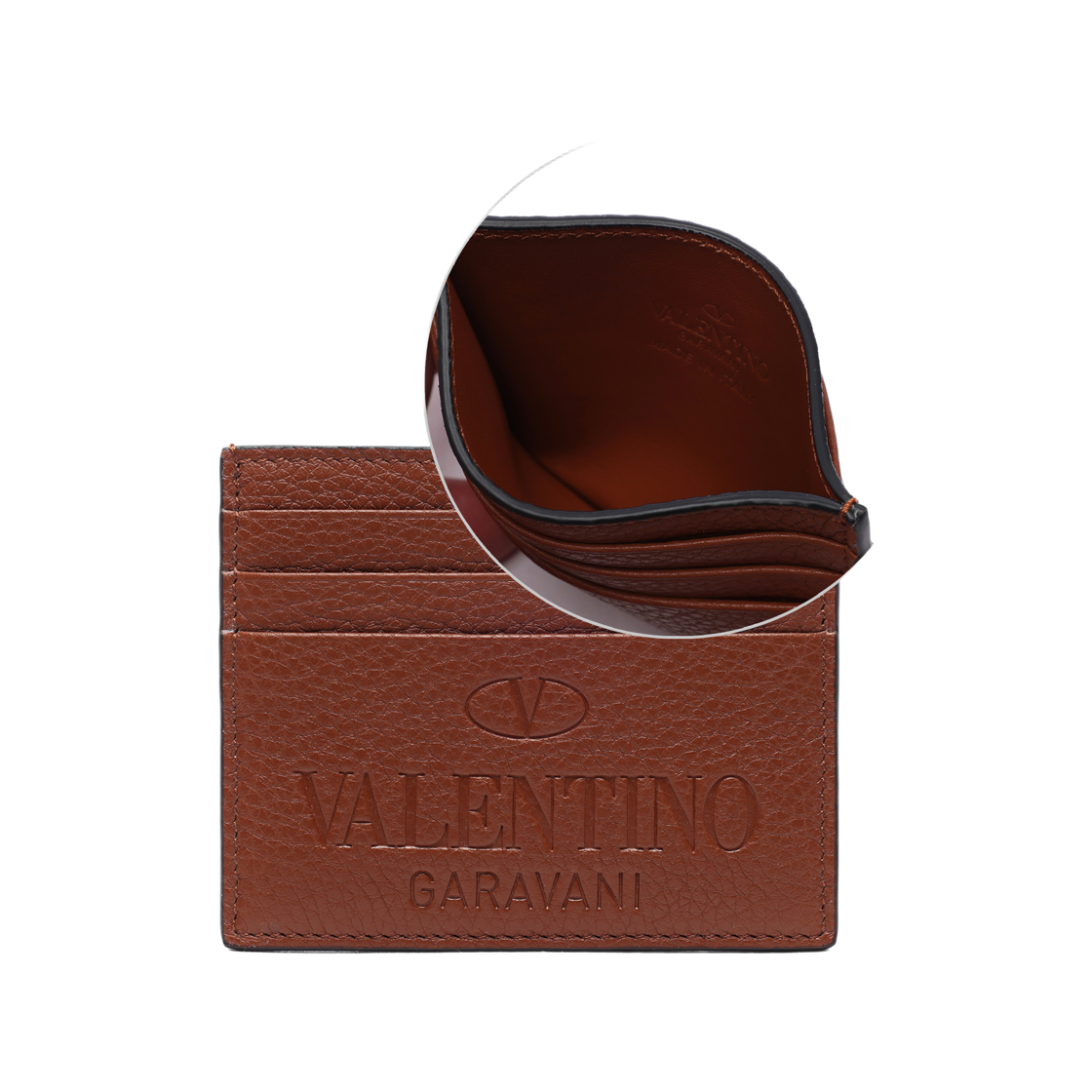 [25% 쿠폰] 발렌티노 가라바니 아이덴티티 카드 케이스 새들 브라운([25% 쿠폰] Valentino Garavani Identity Card Case Saddle Brown) - 2