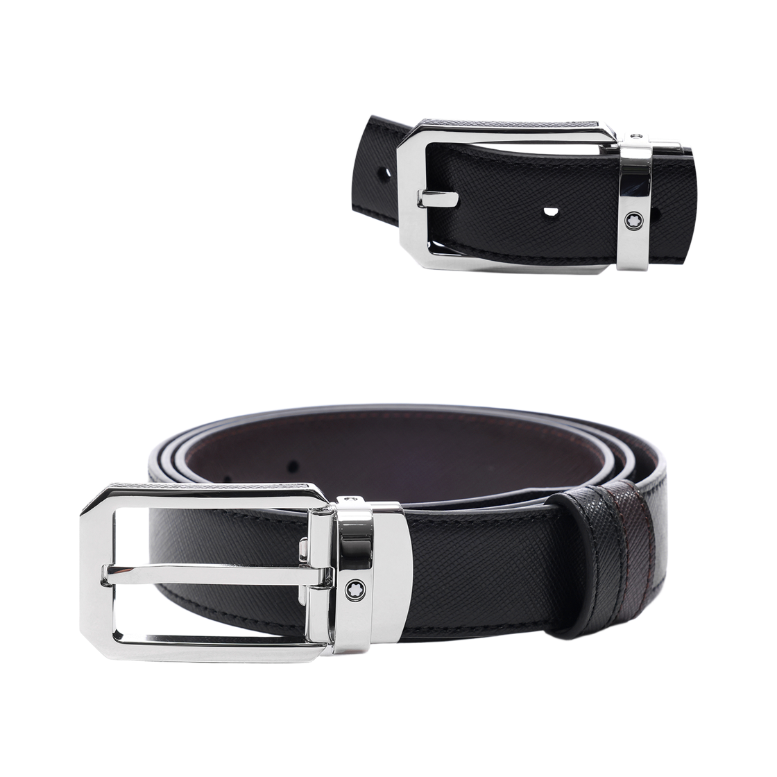 [25% 쿠폰] 몽블랑 30mm 리버서블 레더 벨트 블랙 브라운([25% 쿠폰] Montblanc 30mm Reversible Leather Belt Black Brown) - 2