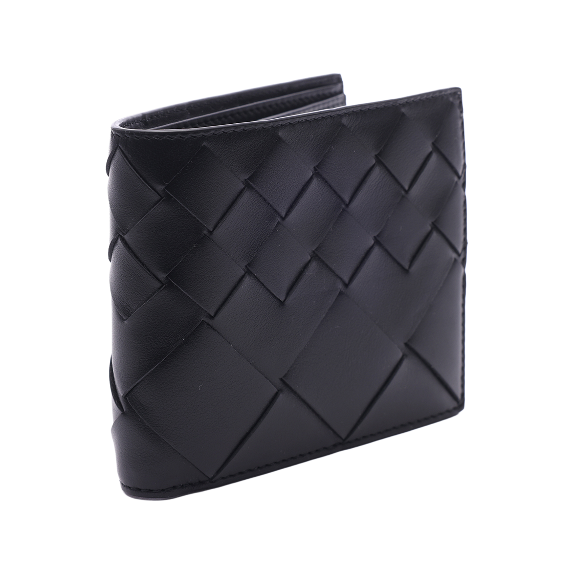 [25% 쿠폰] 보테가 베네타 인트레치아토 레더 바이폴드 지갑 블랙([25% 쿠폰] Bottega Veneta Intrecciato Leather Bi-Fold Wallet Black) - 3
