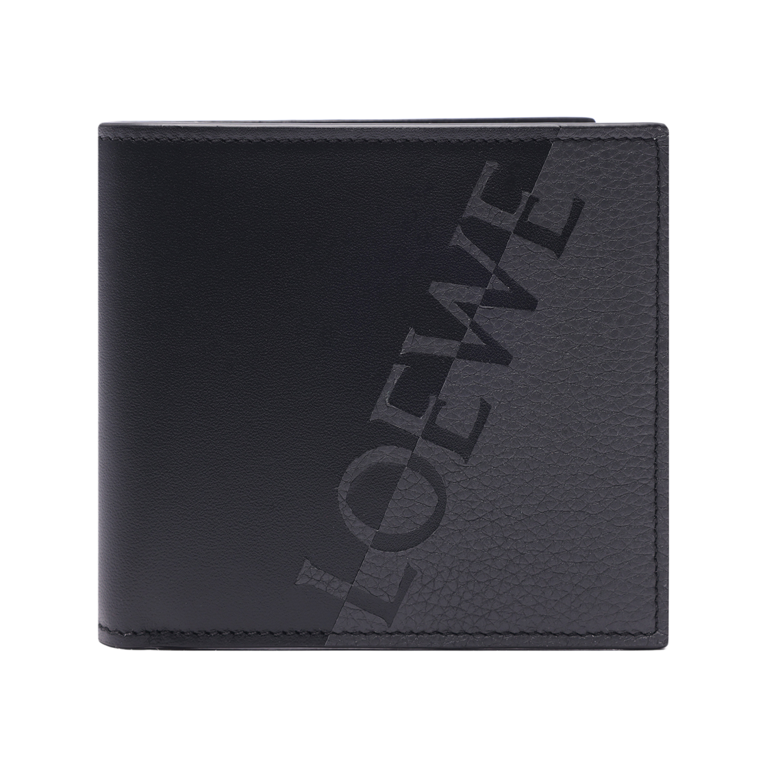 C314302X01_1268_22S [25% 쿠폰] Loewe Signature Bi-Fold Wallet in Calfskin Anthracite Black