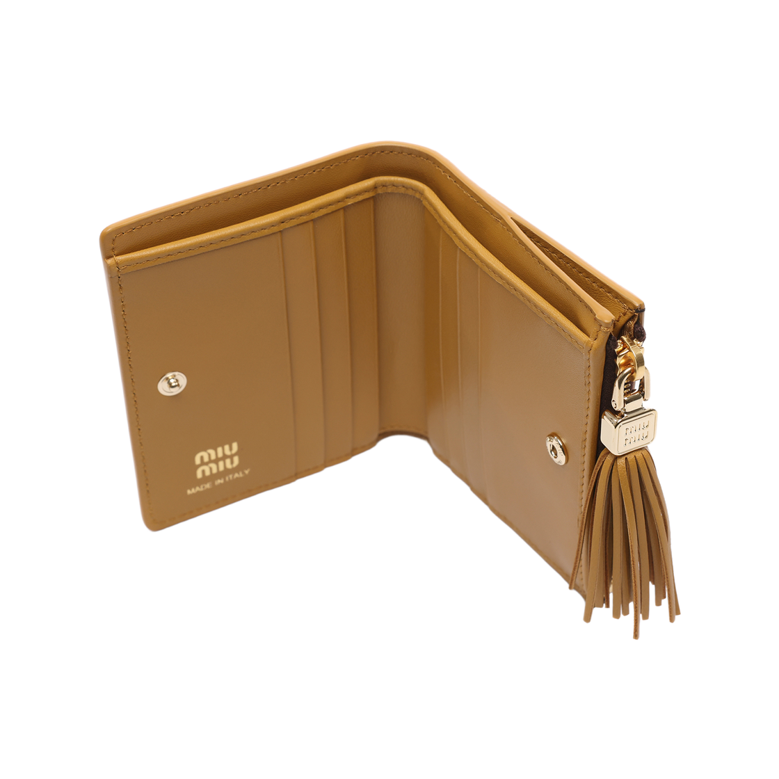 [25% 쿠폰] 미우 미우 스몰 레더 월렛 브라이어우드 위스키([25% 쿠폰] Miu Miu Small Leather Wallet Briarwood Whisky) - 6