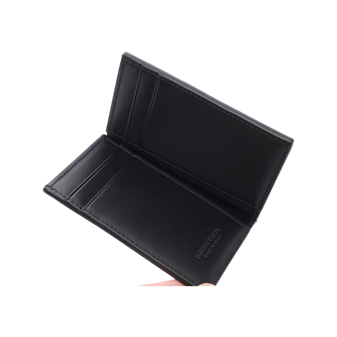 [25% 쿠폰] 보테가 베네타 카세트 슬림 플랩 카드 케이스 블랙([25% 쿠폰] Bottega Veneta Cassette Slim Flap Card Case Black) - 6
