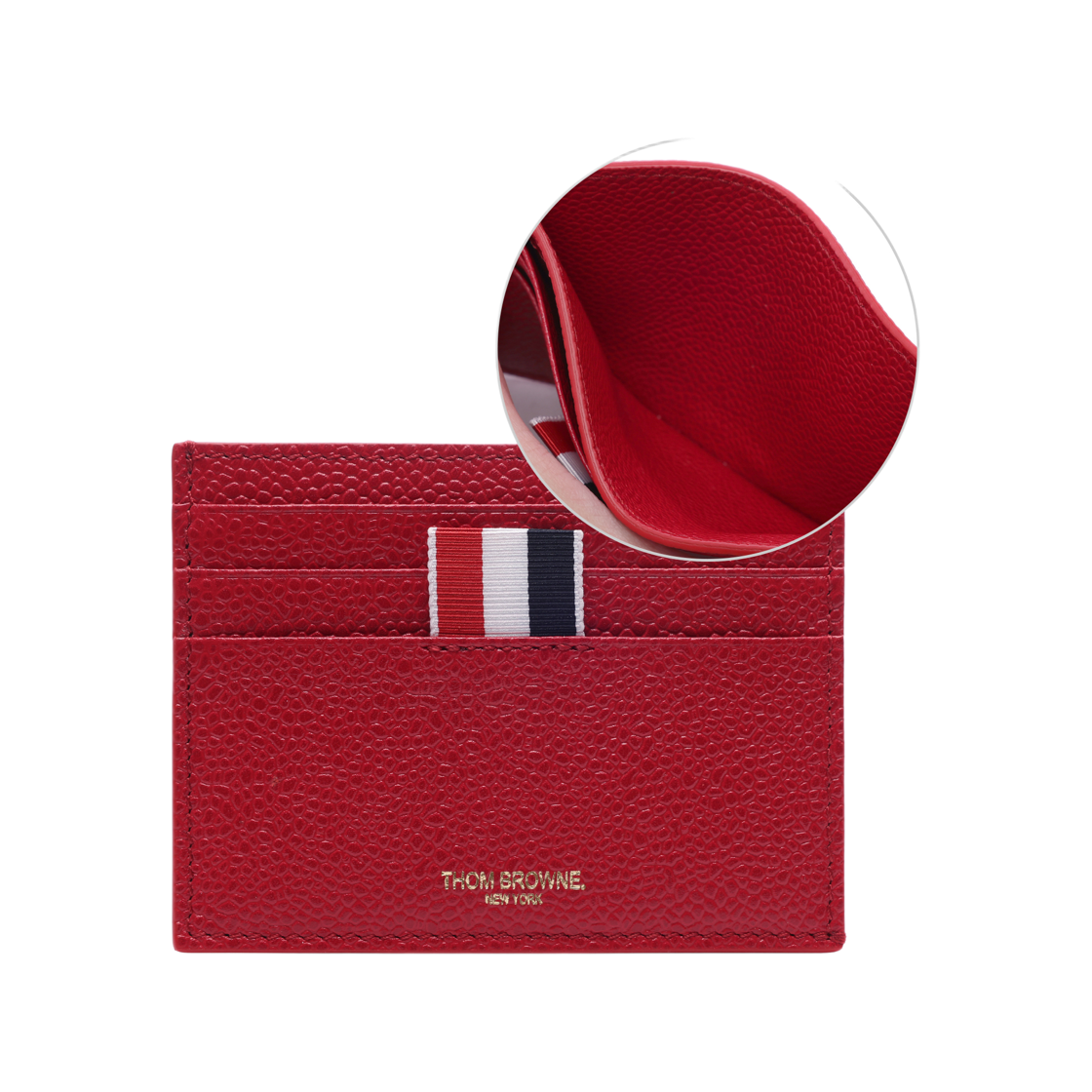 [25% 쿠폰] 톰브라운 페블 그레인 카드 홀더 레드([25% 쿠폰] Thom Browne Pebble Grain Card Holder Red) - 2