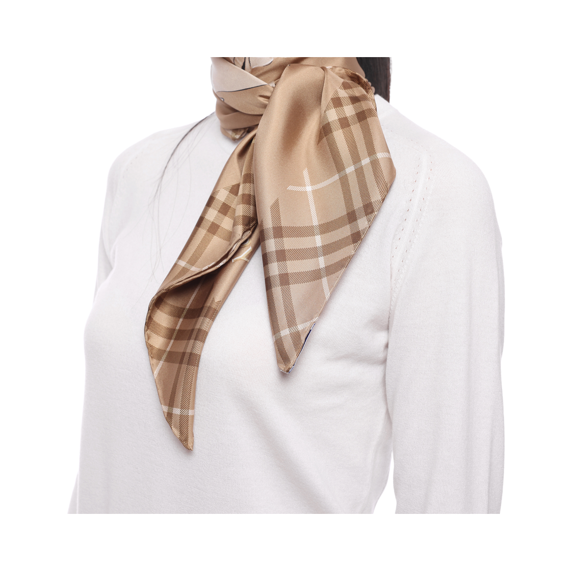 [25% 쿠폰] 버버리 아카이브 나이트 실크 스카프 핀치 베이지([25% 쿠폰] Burberry Archive Knight Silk Scarf Finch Beige) - 5