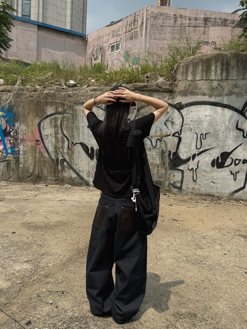 Aoiro 6-Panel Bone A/N Cap Black, eS Accel OG Black 착용 스타일 - 2