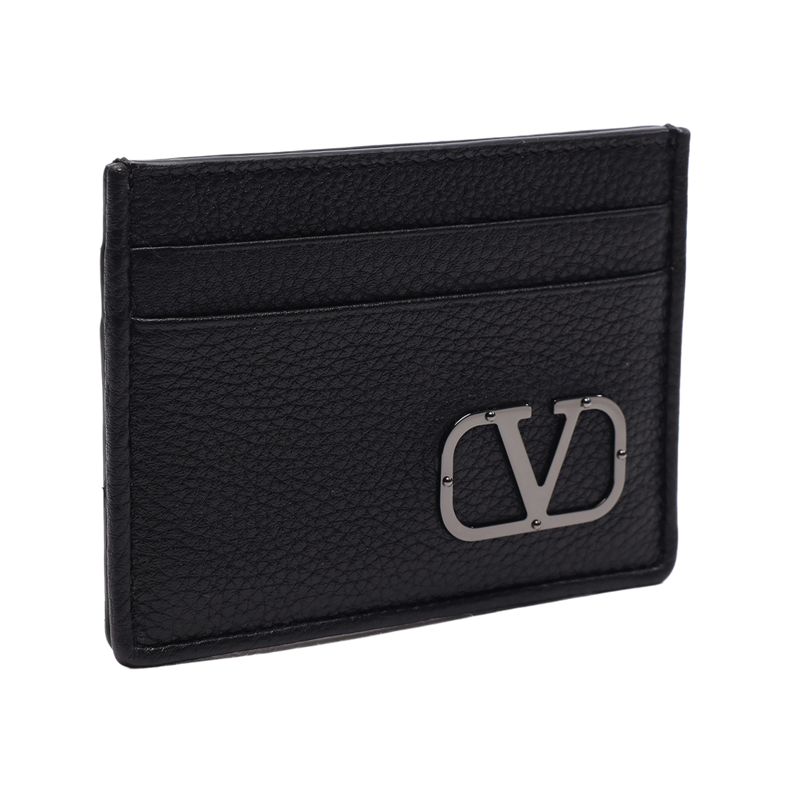 [25% 쿠폰] 발렌티노 브이로고 타입 그레이니 카프스킨 카드 홀더 블랙([25% 쿠폰] Valentino Vlogo Type Card Holder in Grainy Calfskin Black) - 3