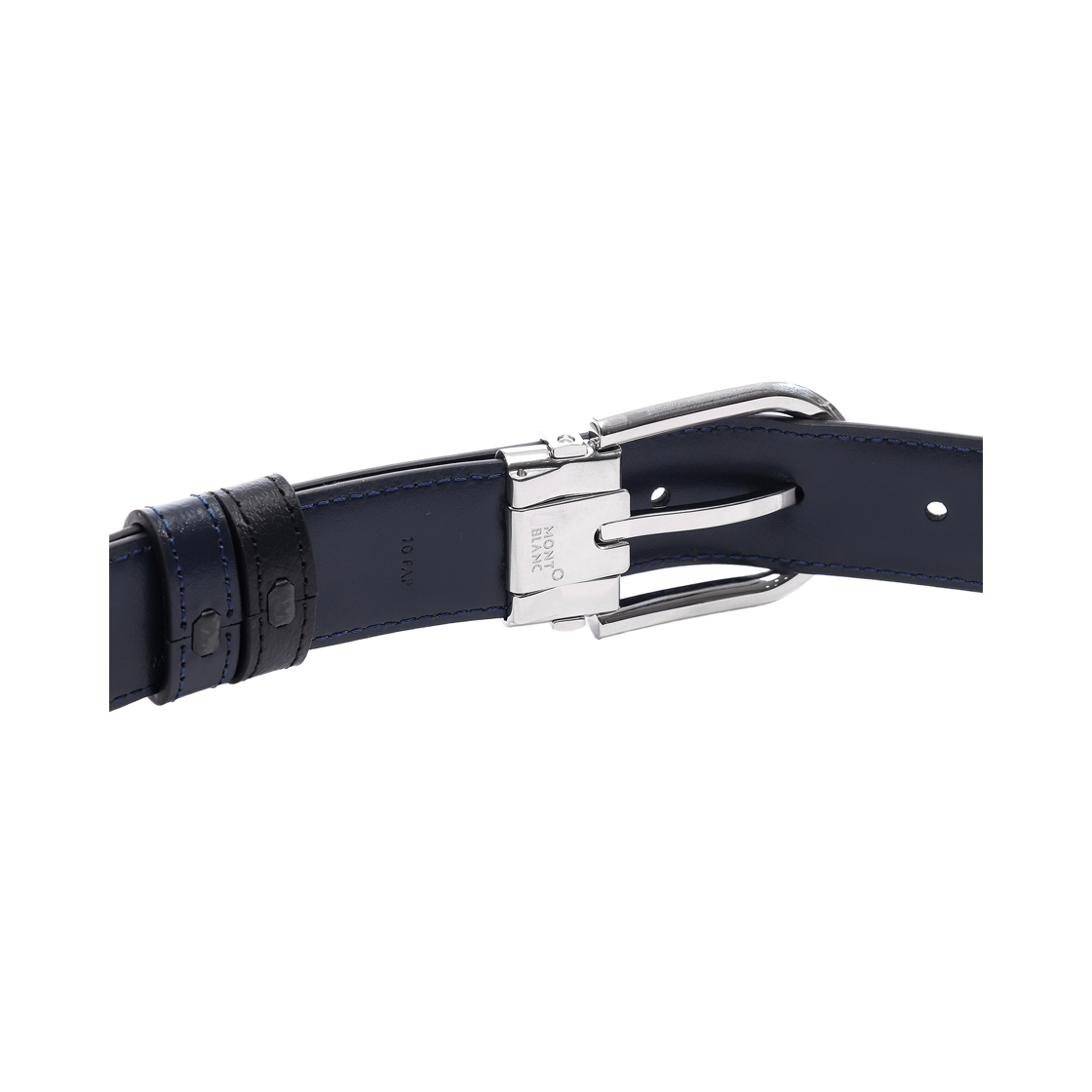[25% 쿠폰] 몽블랑 홀스슈 버클 30mm 리버시블 레더 벨트 블랙 블루([25% 쿠폰] Montblanc Horseshoe Buckle 30mm Reversible Leather Belt Black Blue) - 6