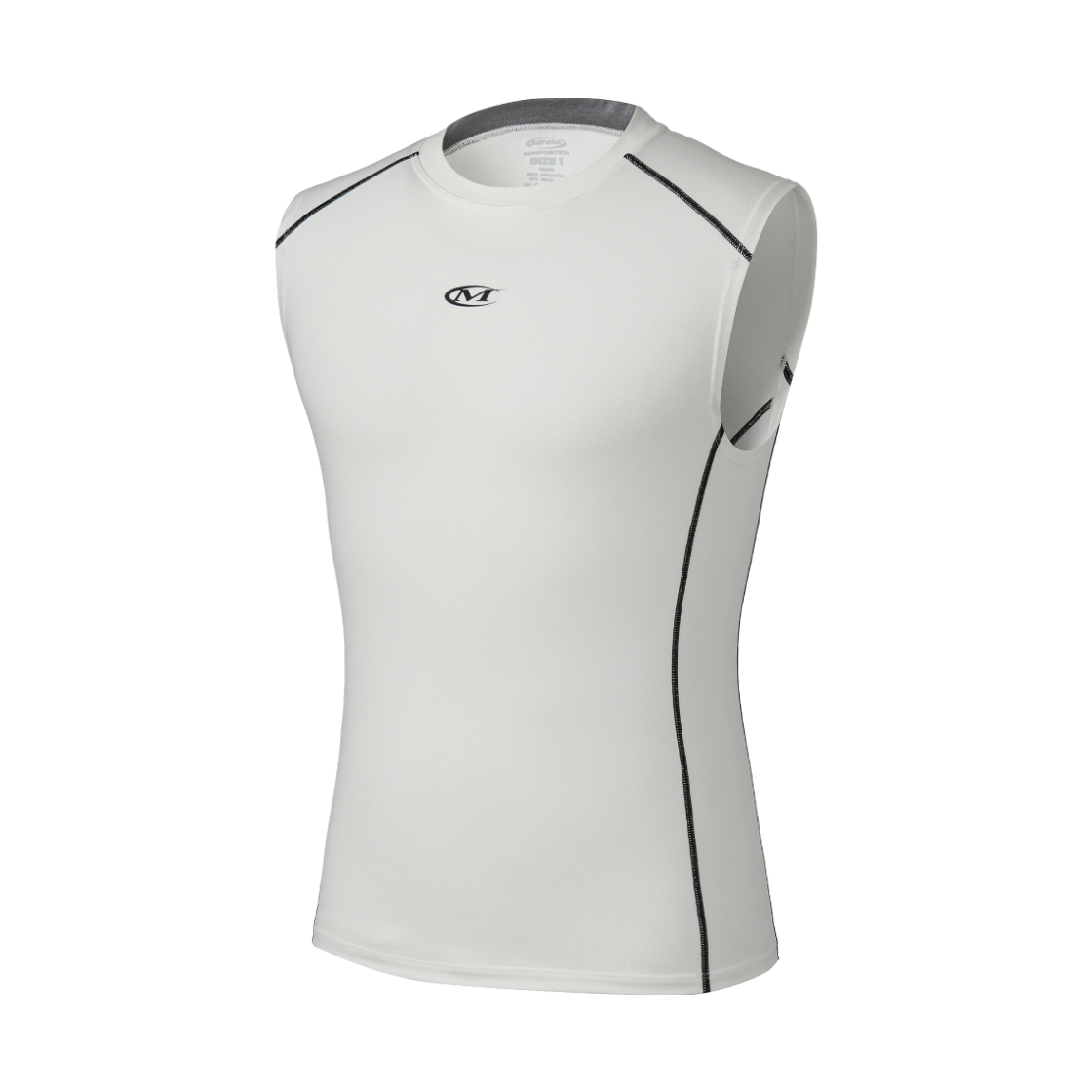 24FMS-1106WH MIHAK Symbol Logo Powerfit Pro Sleeveless White