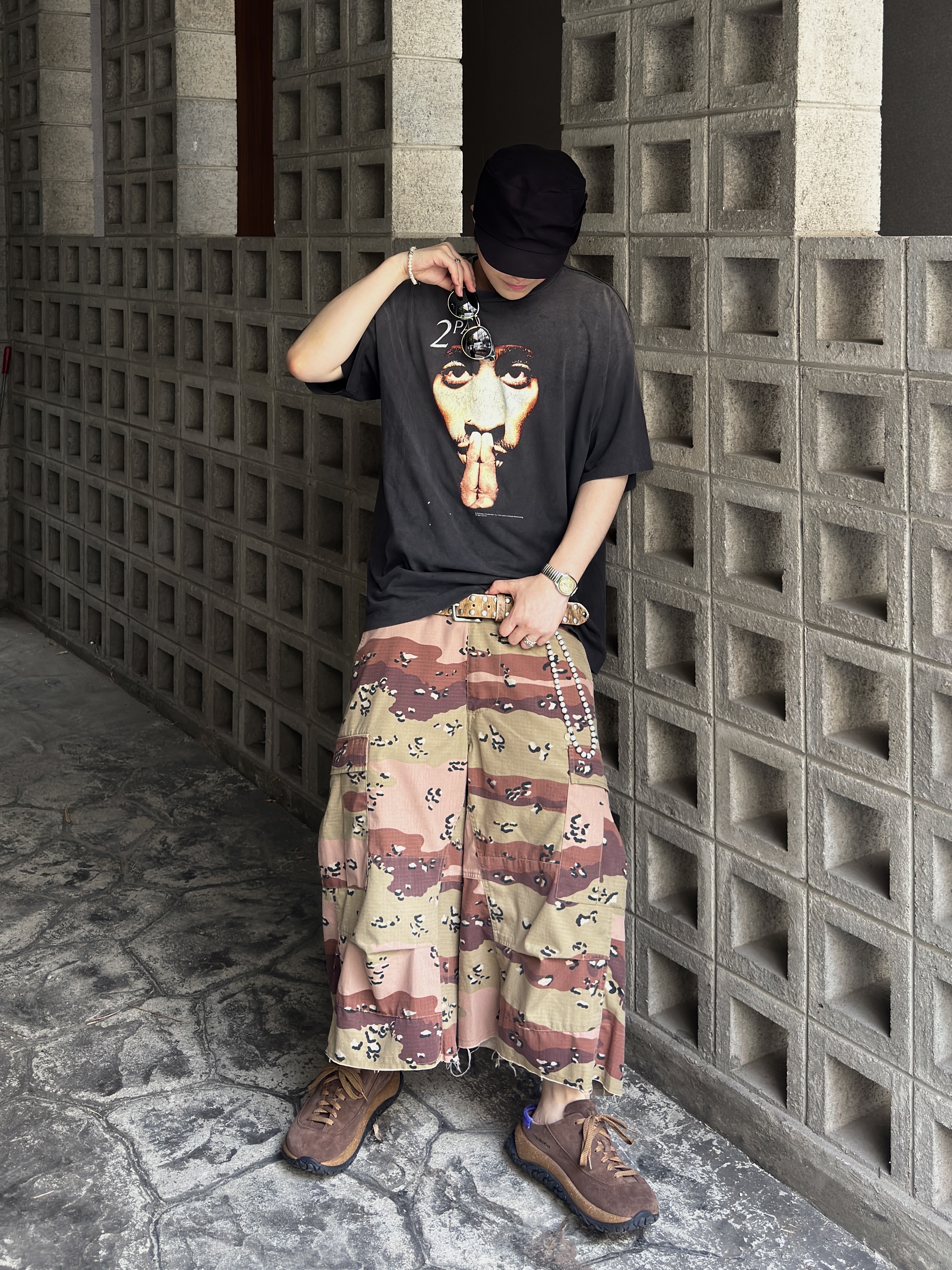 qualisartifexpereo Scavenger Shorts, Birkenstock x Thibo Denis 1774 Uerzell Suede Marone - Regular 착용 스타일 - 1