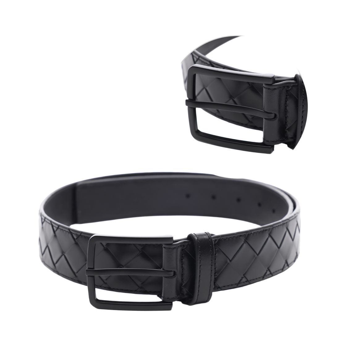 [25% 쿠폰] 보테가 베네타 카프스킨 벨트 블랙([25% 쿠폰] Bottega Veneta Calfskin Belt Black) - 2