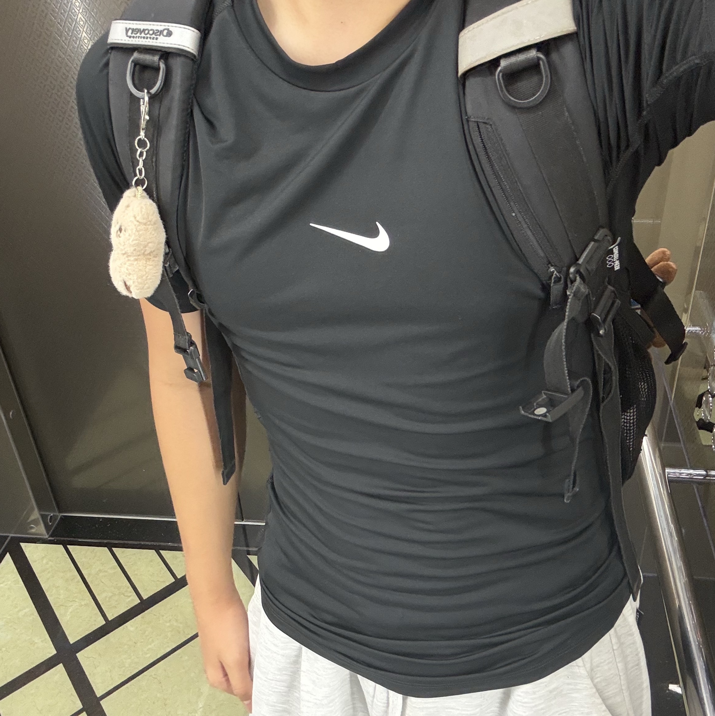 Nike Pro Dri-Fit Short Sleeve Fitness Top Black - Asia 착용 스타일