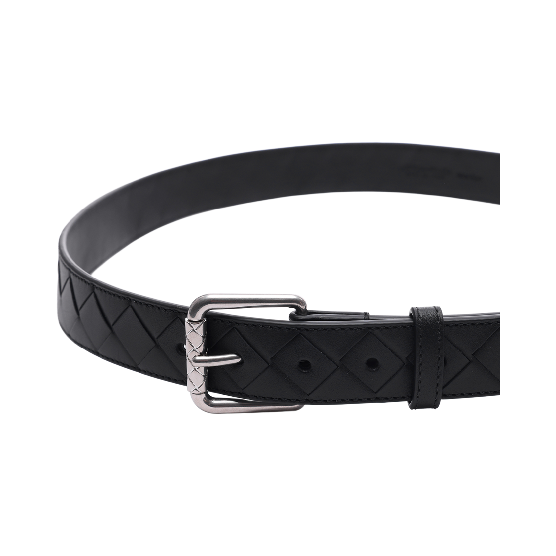 [25% 쿠폰] 보테가 베네타 인트레치아토 벨트 블랙([25% 쿠폰] Bottega Veneta Intrecciato Belt Black) - 3