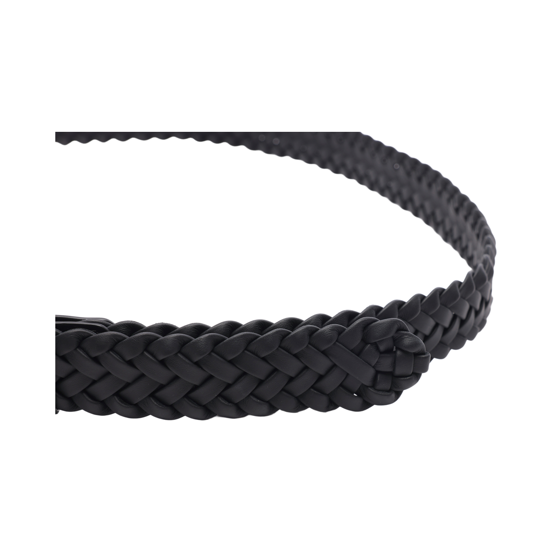 [25% 쿠폰] 보테가 베네타 인트레치아토 벨트 블랙([25% 쿠폰] Bottega Veneta Intrecciato Belt Black) - 5