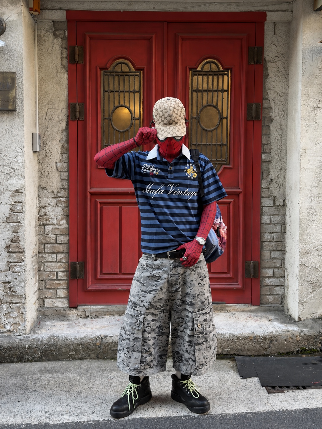 Supreme x True Religion Mesh Back 6-Panel Dirty Indigo - 25FW, I FEEL LUCKY Lucky Koin Polo Shirt Pink 착용 스타일 - 6