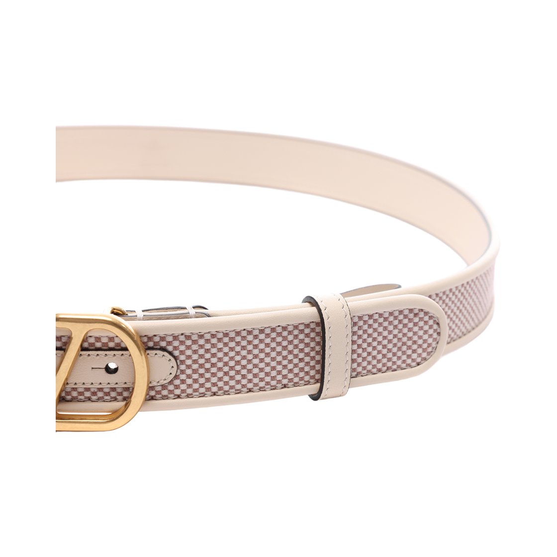 [25% 쿠폰] (W) 발렌티노 브이로고 시그니쳐 벨트 아이보리 브라운([25% 쿠폰] (W) Valentino Vlogo Signature Belt Ivory Brown) - 5