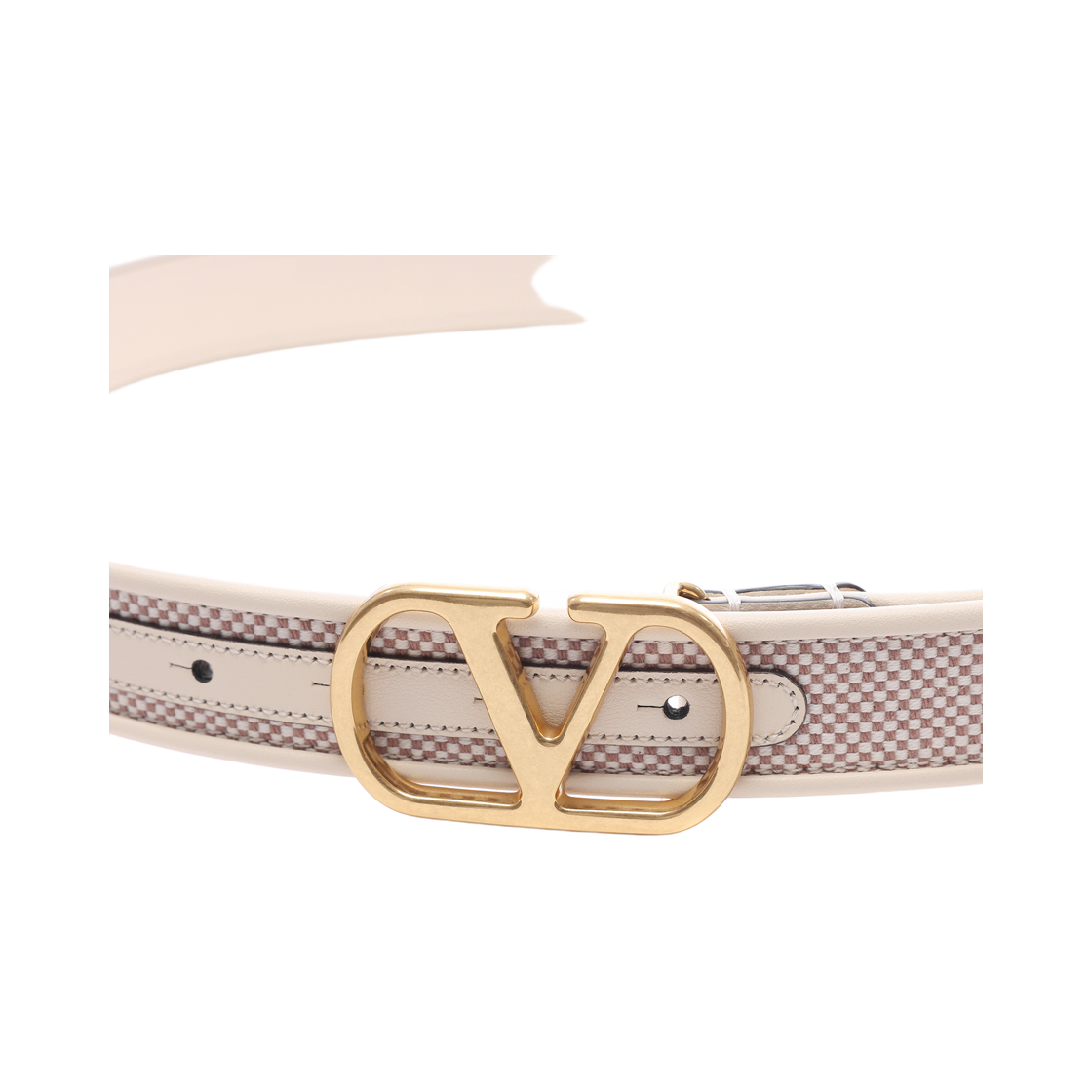 [25% 쿠폰] (W) 발렌티노 브이로고 시그니쳐 벨트 아이보리 브라운([25% 쿠폰] (W) Valentino Vlogo Signature Belt Ivory Brown) - 4