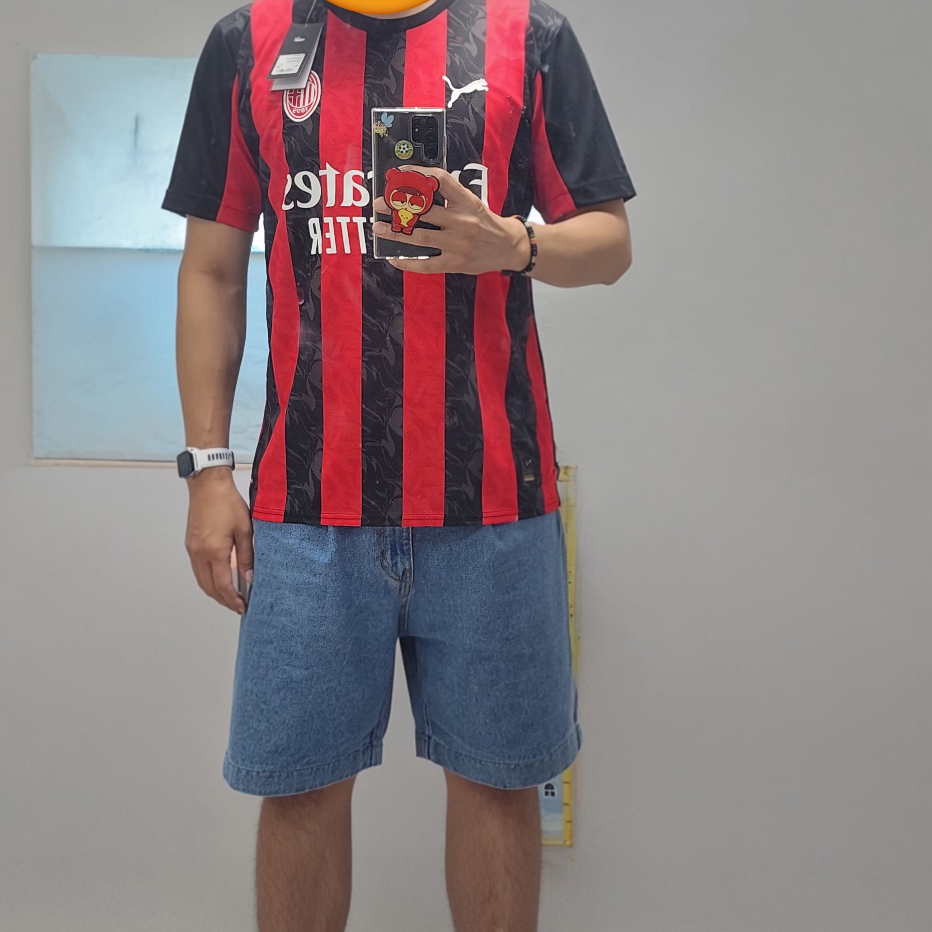 Puma AC Milan 2025/26 Home Replica Jersey All Time Red Black (Non Marking Ver.) 착용 스타일