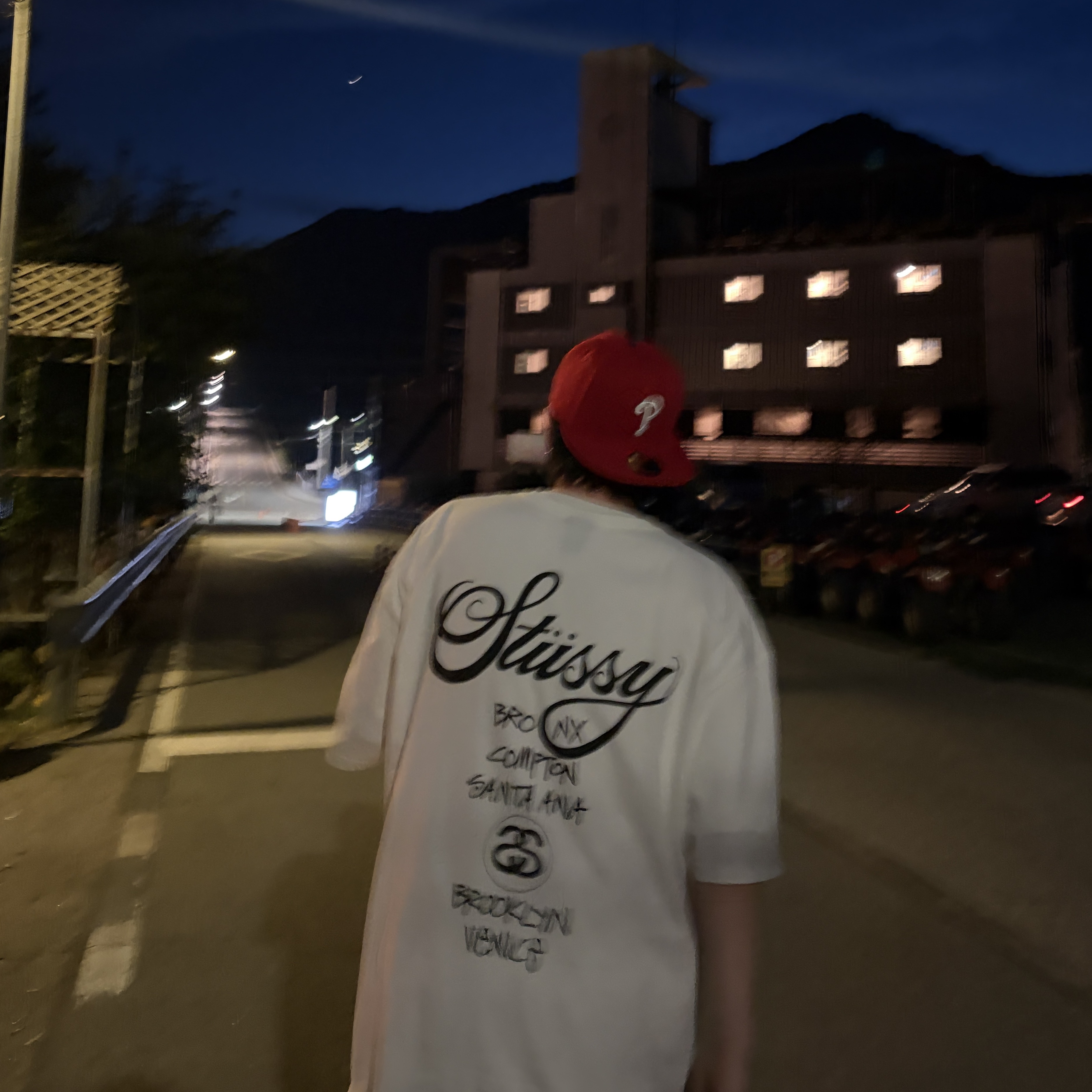 Stussy World Tour T-Shirt White 착용 스타일 - 1