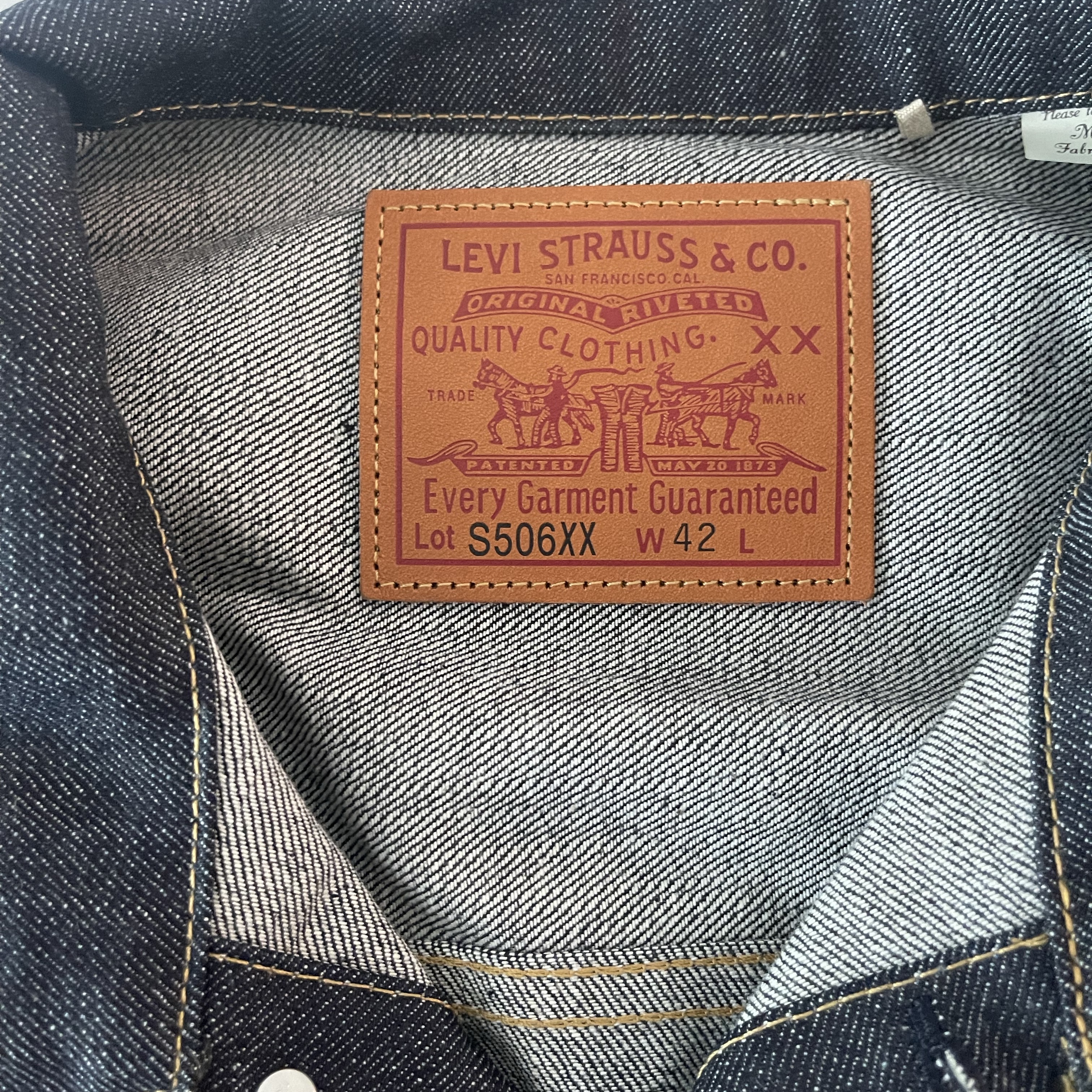 Levi's Vintage Clothing S506XX 1944 Jacket Indigo 착용 스타일 - 4