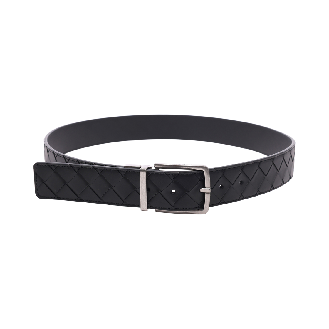 [25% 쿠폰] 보테가 베네타 인트레치아토 벨트 블랙([25% 쿠폰] Bottega Veneta Intrecciato Belt Black) - 4