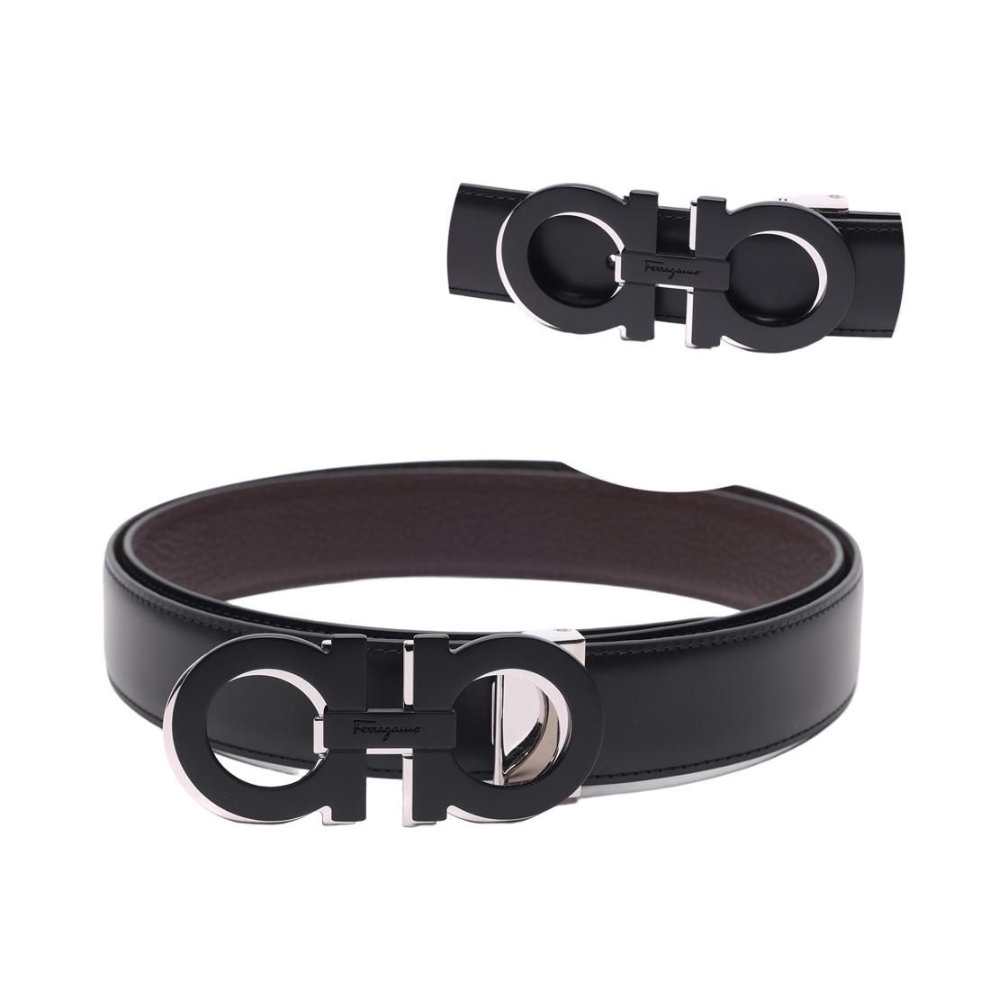 [25% 쿠폰] 페라가모 리버시블 어드저스터블 벨트 블랙 브라운([25% 쿠폰] Ferragamo Reversible and Adjustable Belt Black Brown) - 2