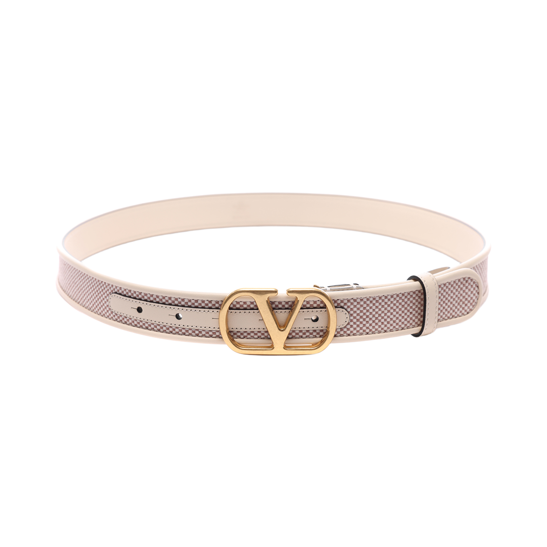 [25% 쿠폰] (W) 발렌티노 브이로고 시그니쳐 벨트 아이보리 브라운([25% 쿠폰] (W) Valentino Vlogo Signature Belt Ivory Brown) - 3