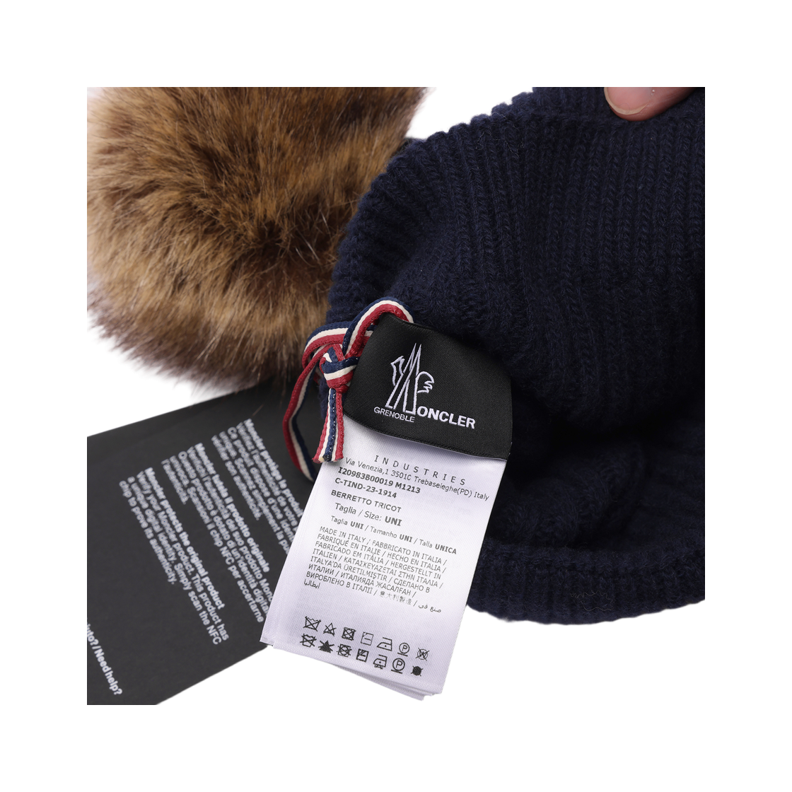 [25% 쿠폰] (W) 몽클레르 폼폼 캐시미어 비니 네이비 블루 - 23FW([25% 쿠폰] (W) Moncler Pom Pom Cashmere Beanie Navy Blue - 23FW) - 6