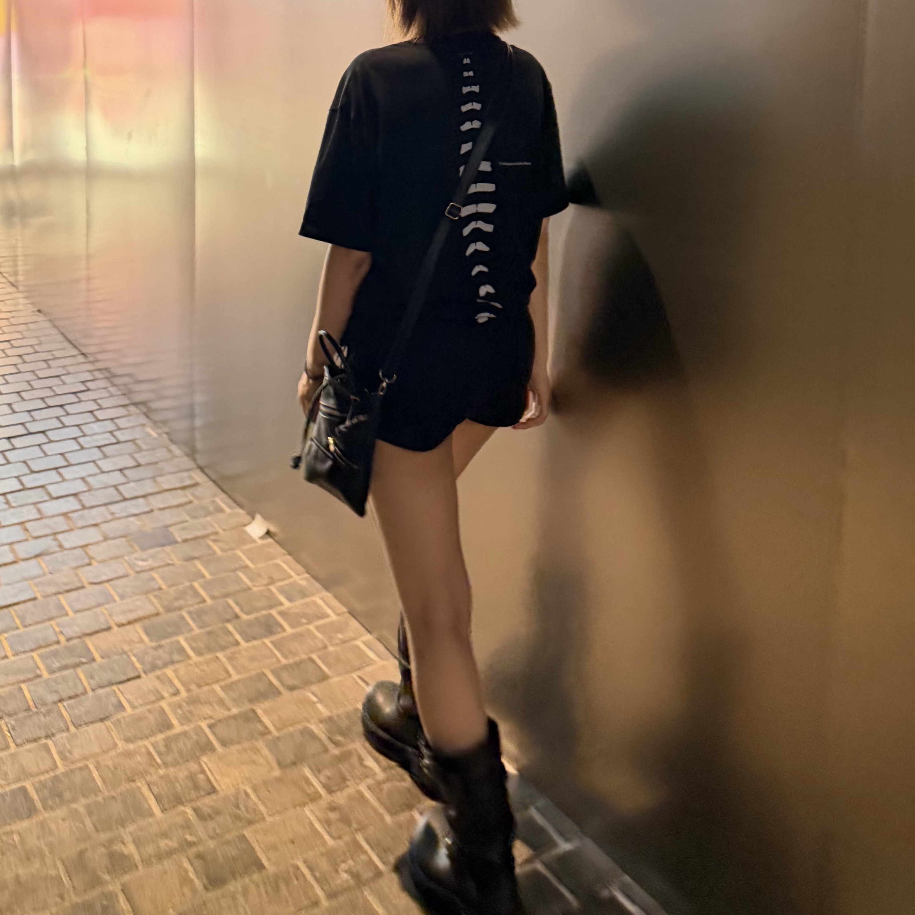 Post Archive Faction (PAF) Souvenir T-Shirt 2026 Paris Edition Black, (W) Balenciaga Venom Boot Black 착용 스타일 - 2