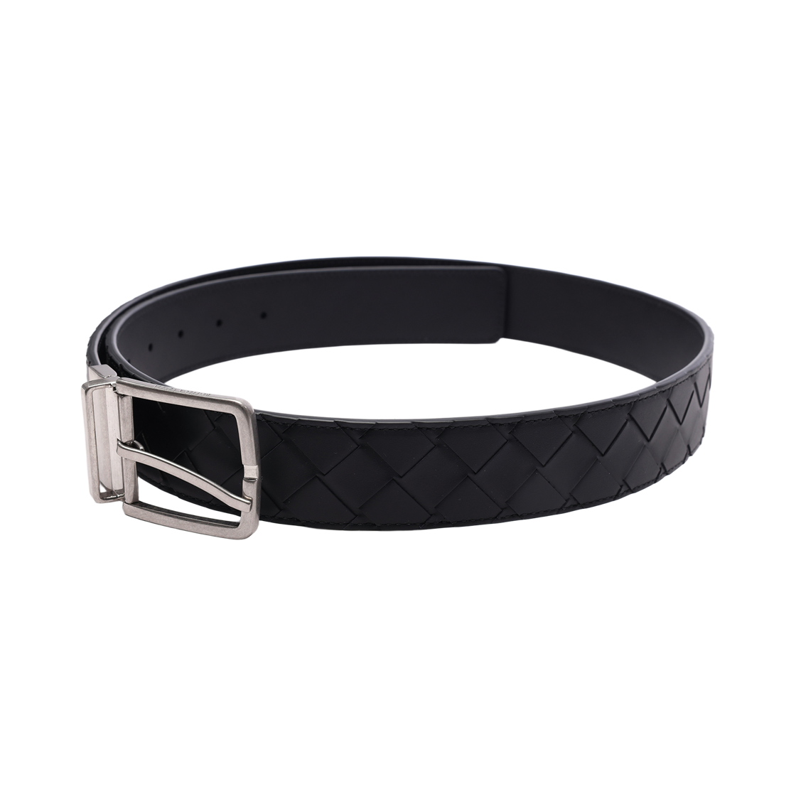 [25% 쿠폰] 보테가 베네타 인트레치아토 벨트 블랙([25% 쿠폰] Bottega Veneta Intrecciato Belt Black) - 3